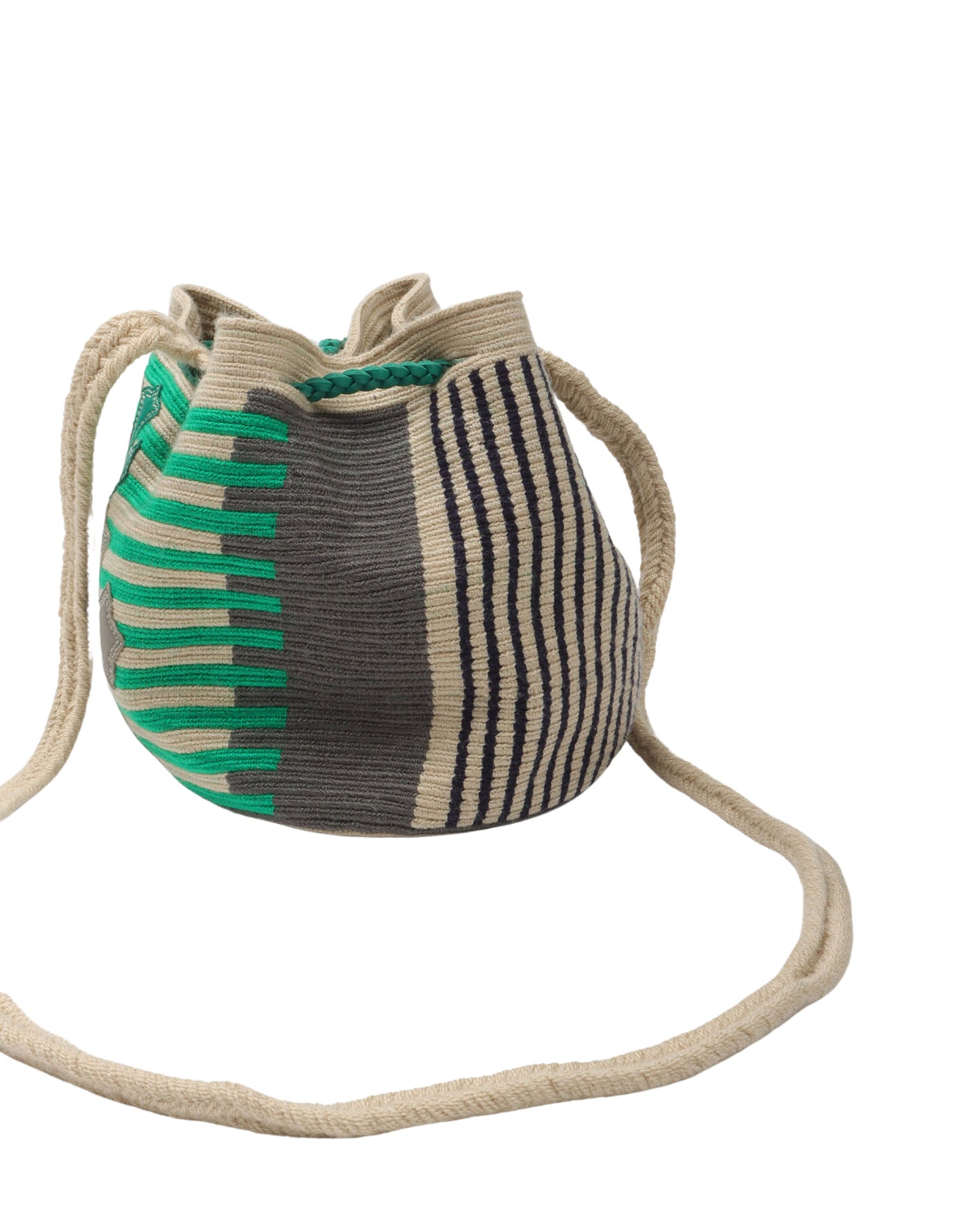 Guanabana Silver Embellished Cross Patch Bag