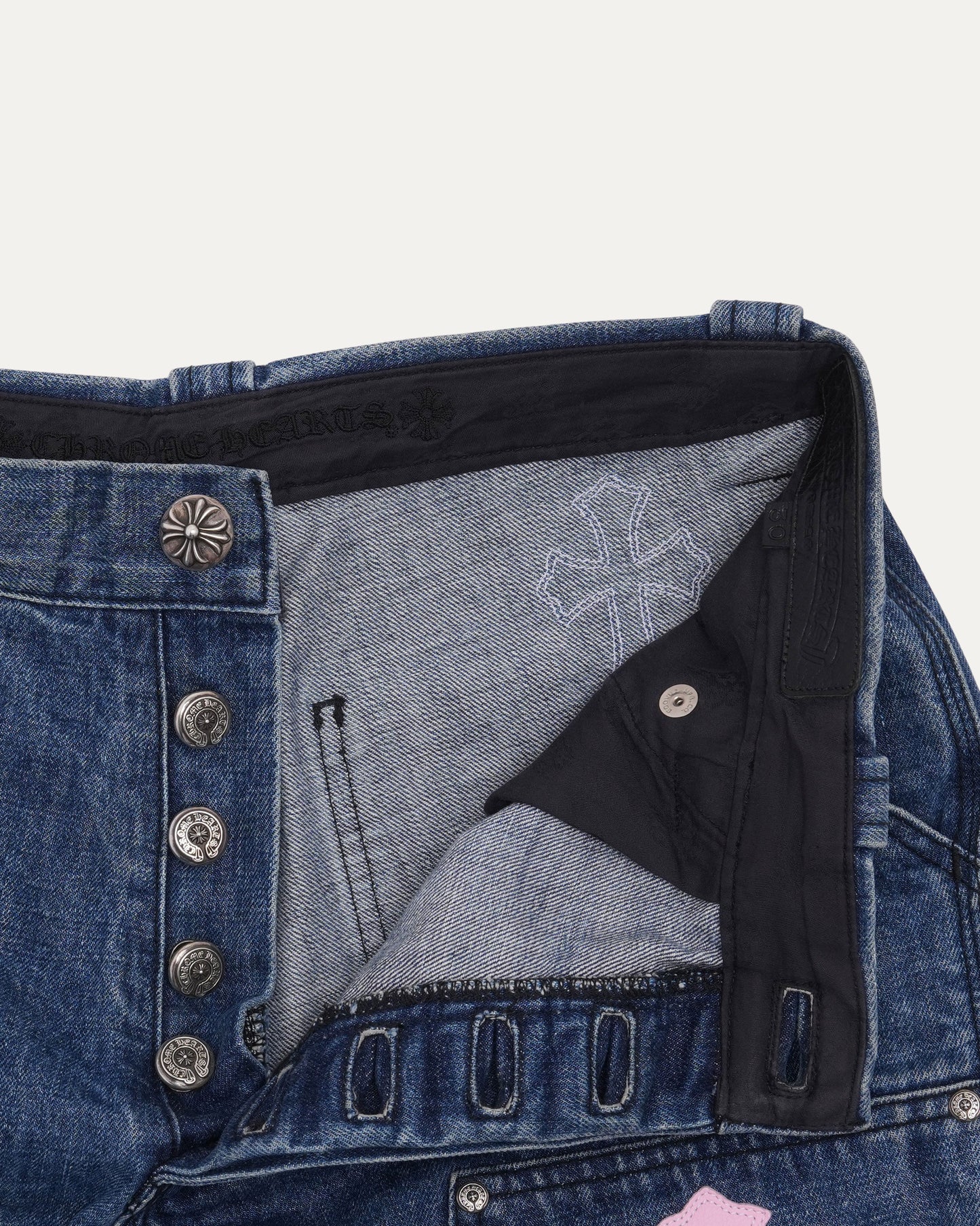Turbo Diesel Cross Patch Double Knee Jean Shorts