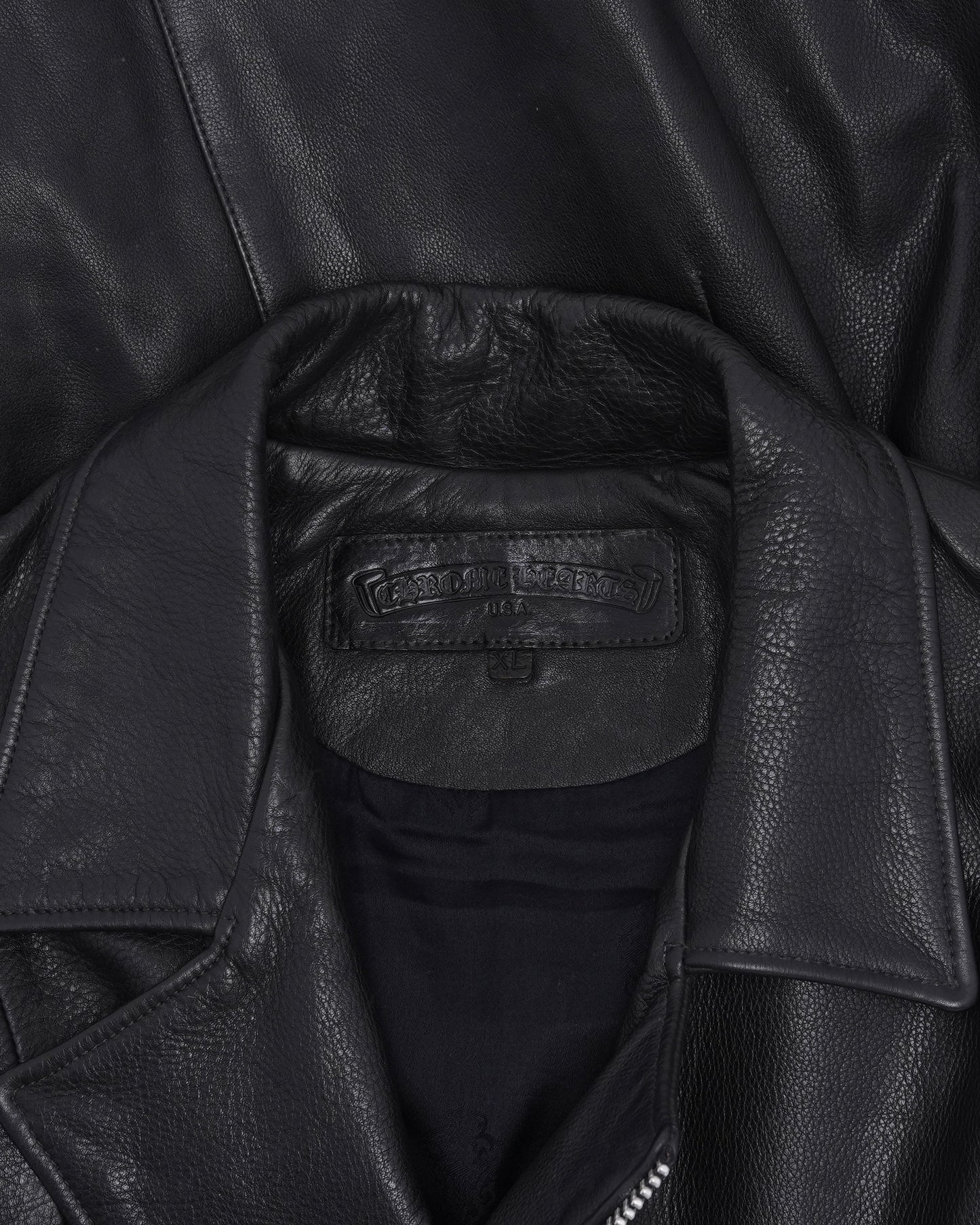 Leather Fleur Embellished Belted Jacket