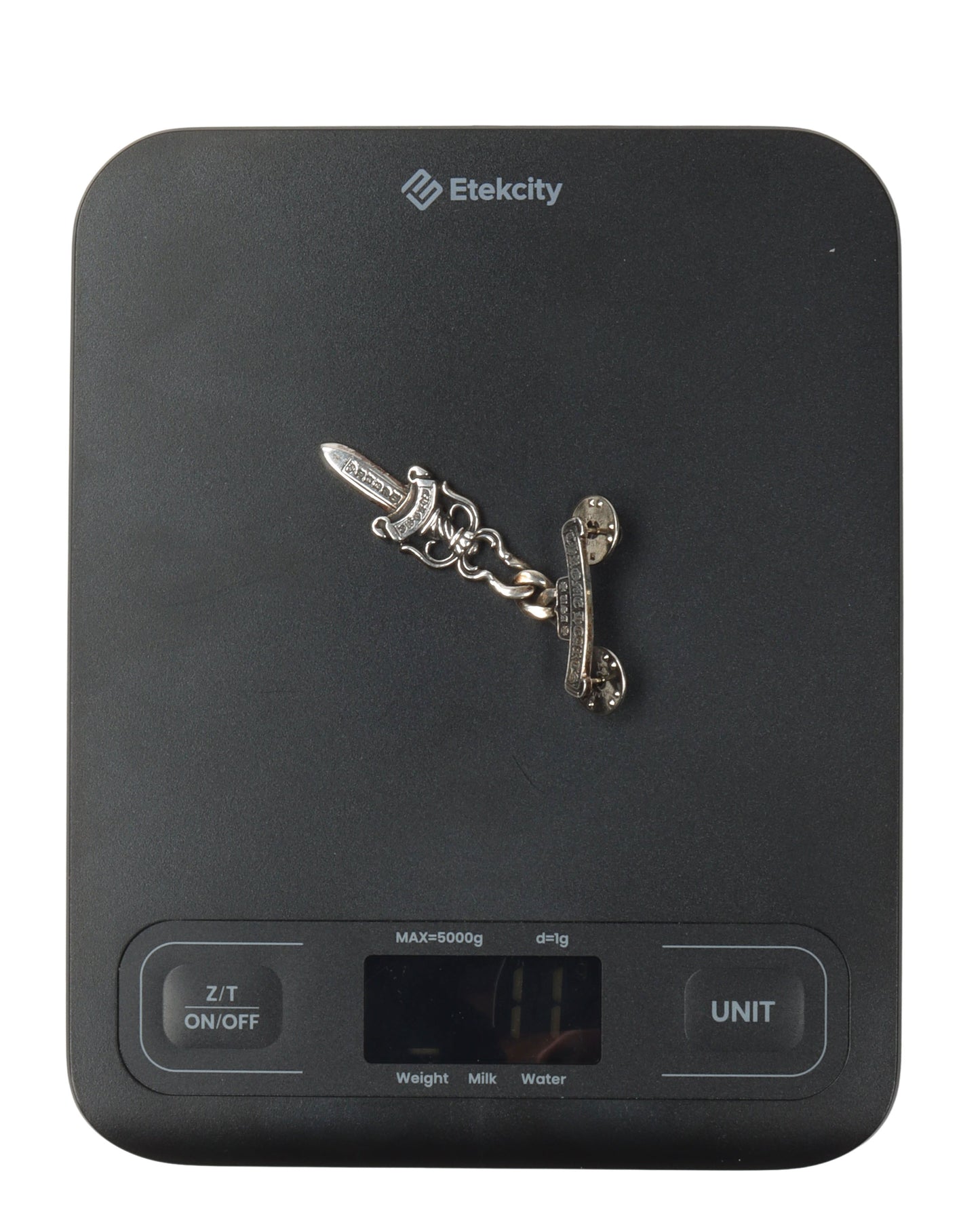 Silver Scroll & Dagger Pin