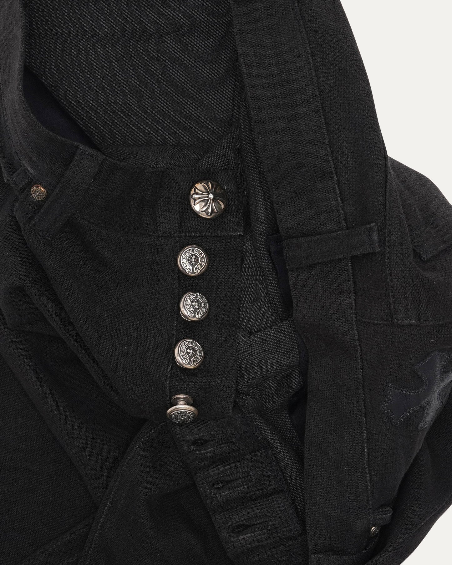 Flared Moleskin Cross Patch Pants