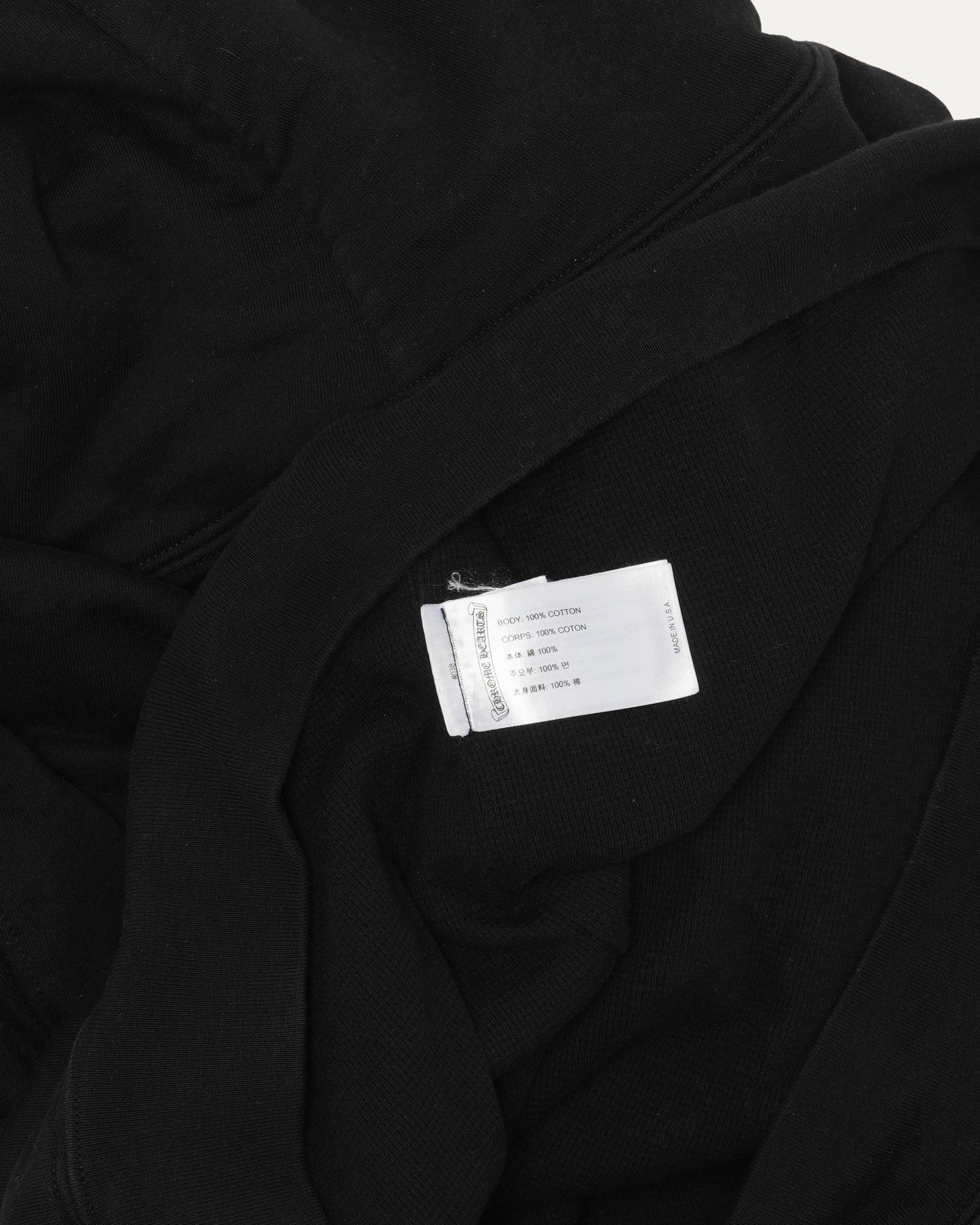 Thermal Lined Vertical Logo Zip Up Hoodie