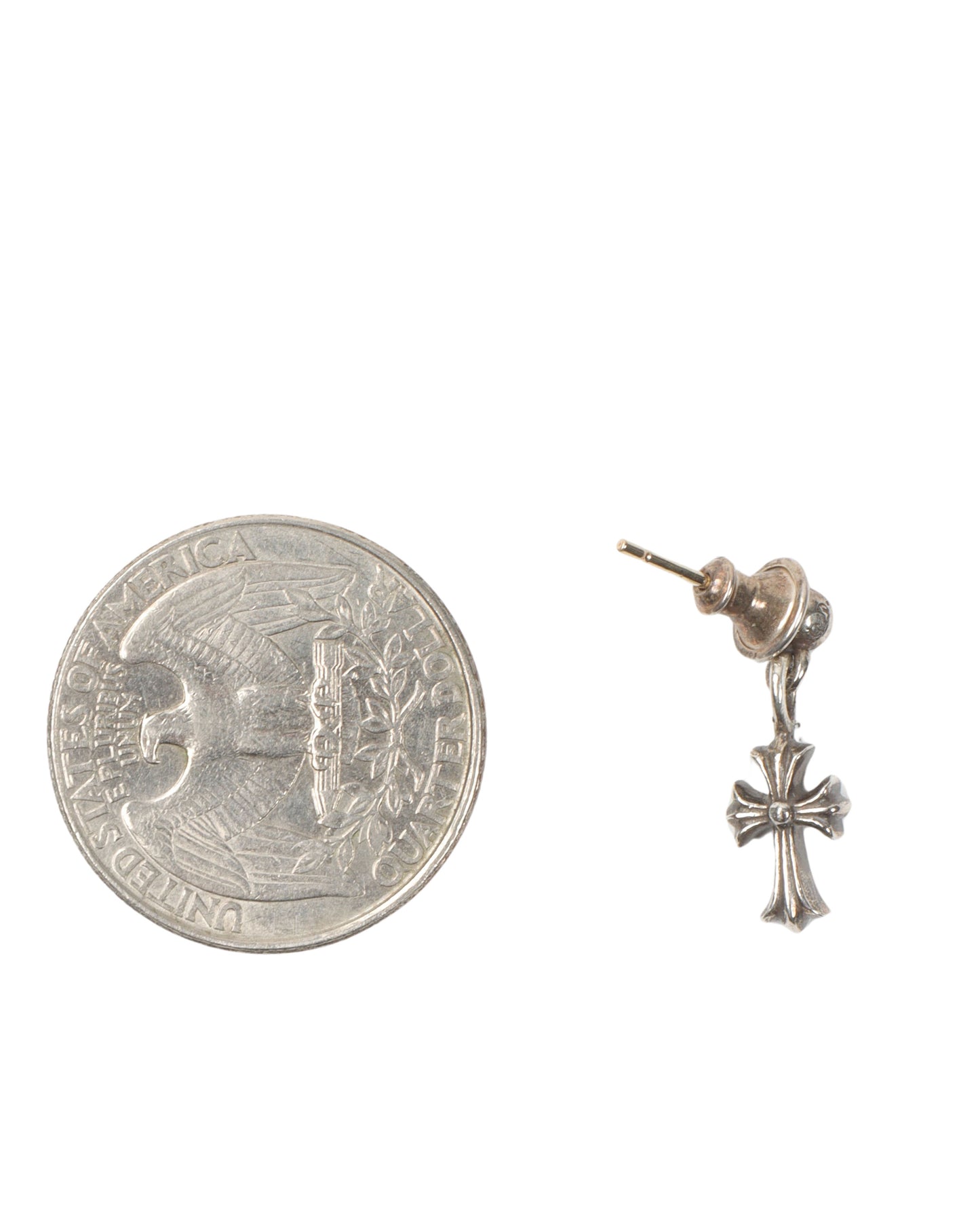 Small Dangling Cross Earring