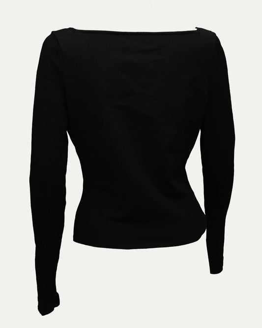 SS 1998 Leather Strap "G" Buckle Long Sleeve Top