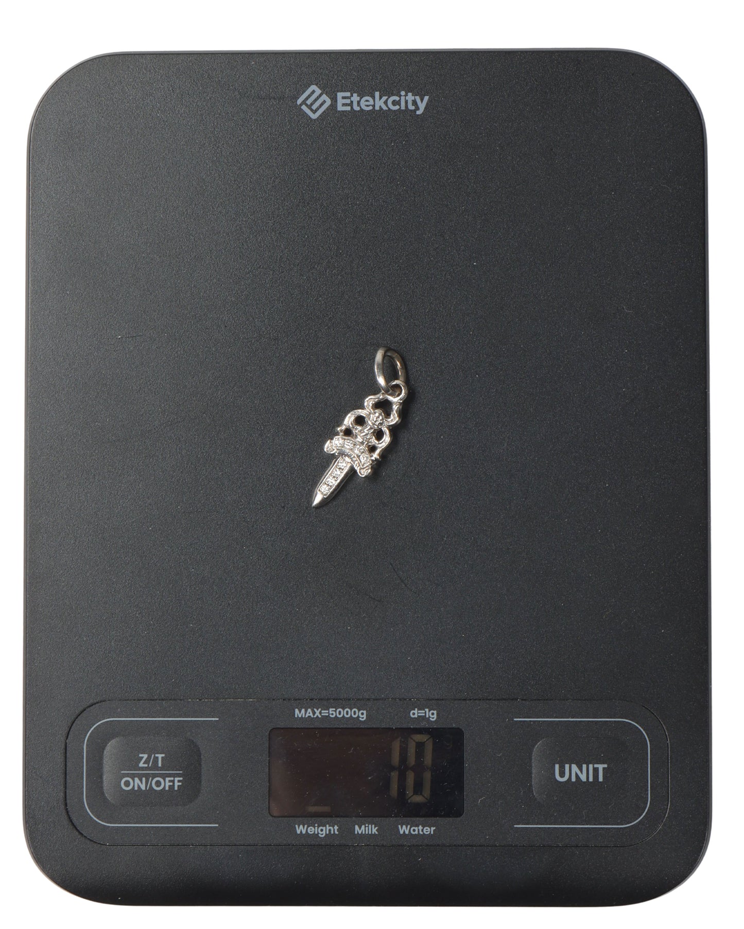 White Gold Diamond Dagger Pendant