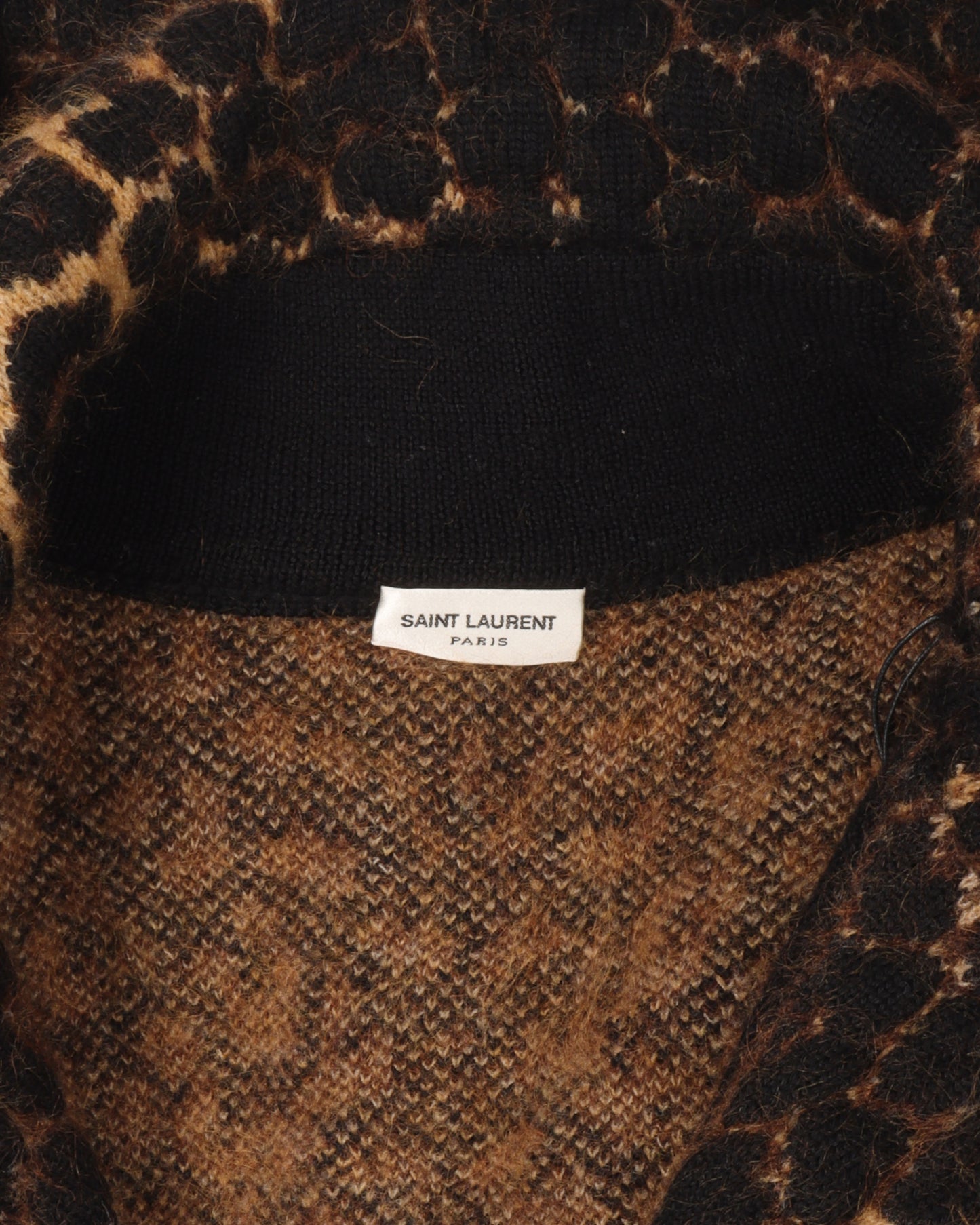 Jacquard Knit Leopard Pattern Coat