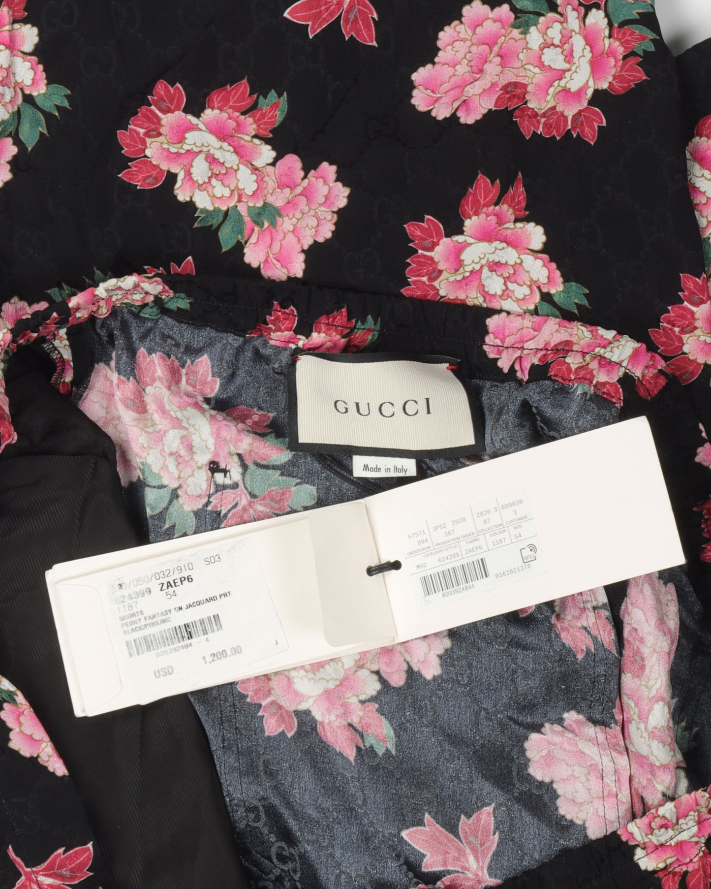 Silk Peony Fantasy Monogram Jacquard Shorts