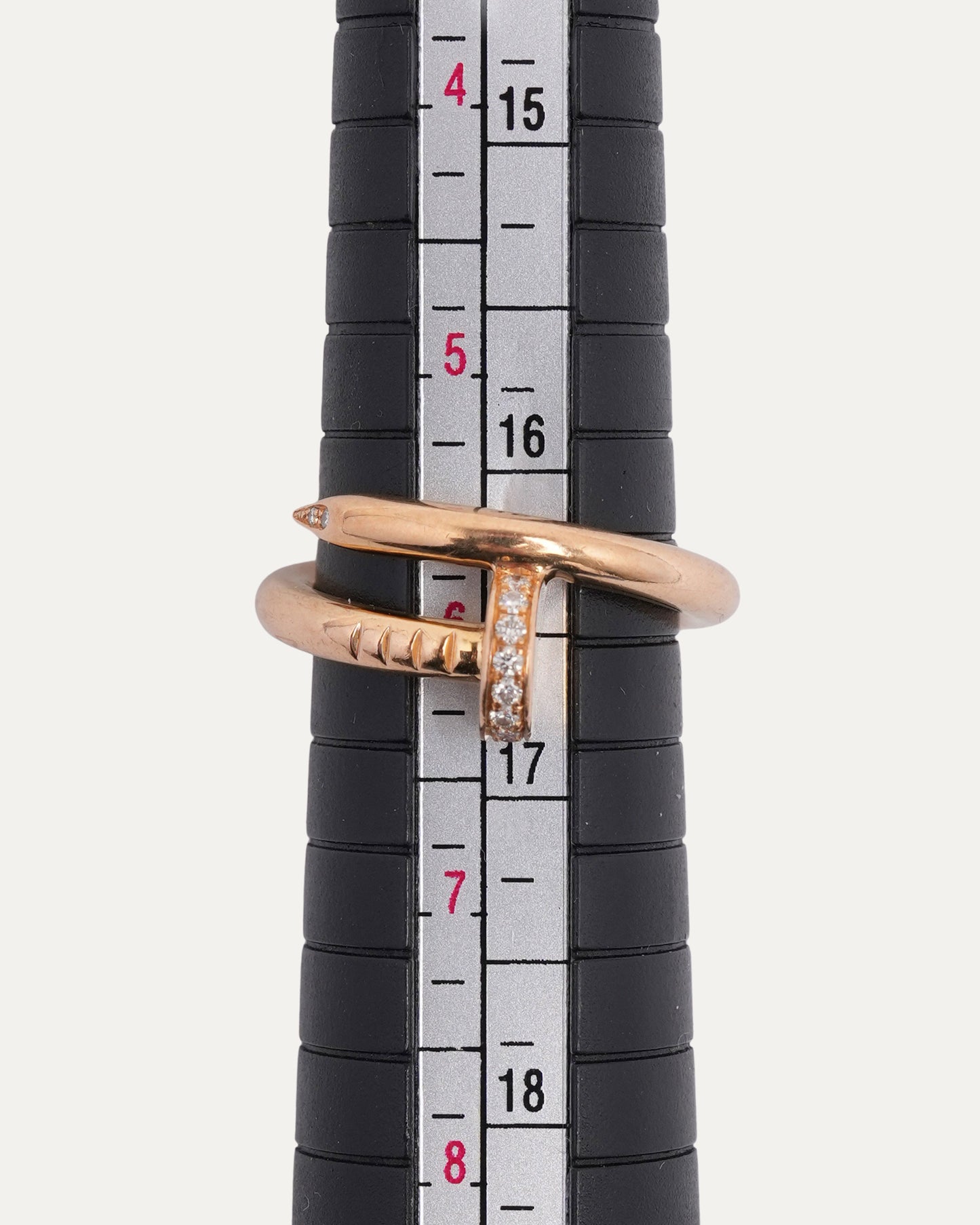 Gold and Diamond Nail Ring