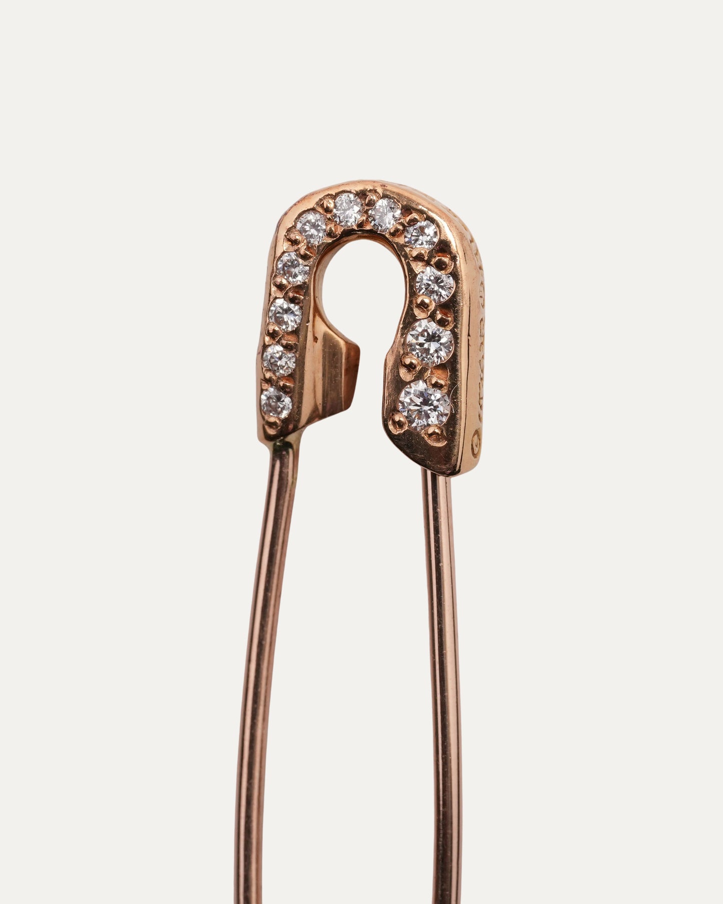 Gold Diamond Safety Pin