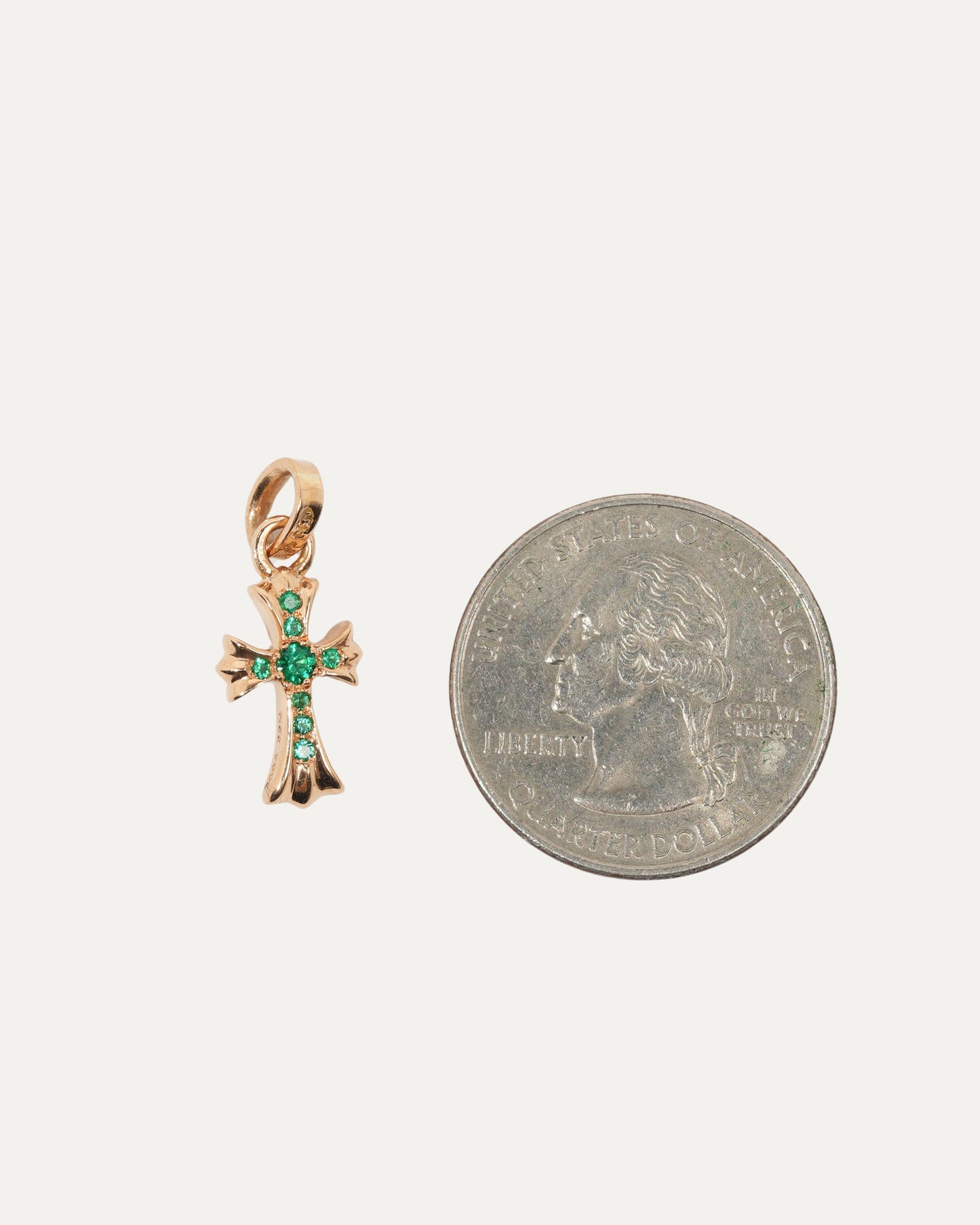 22k Gold and Emerald Baby Fat Pendant