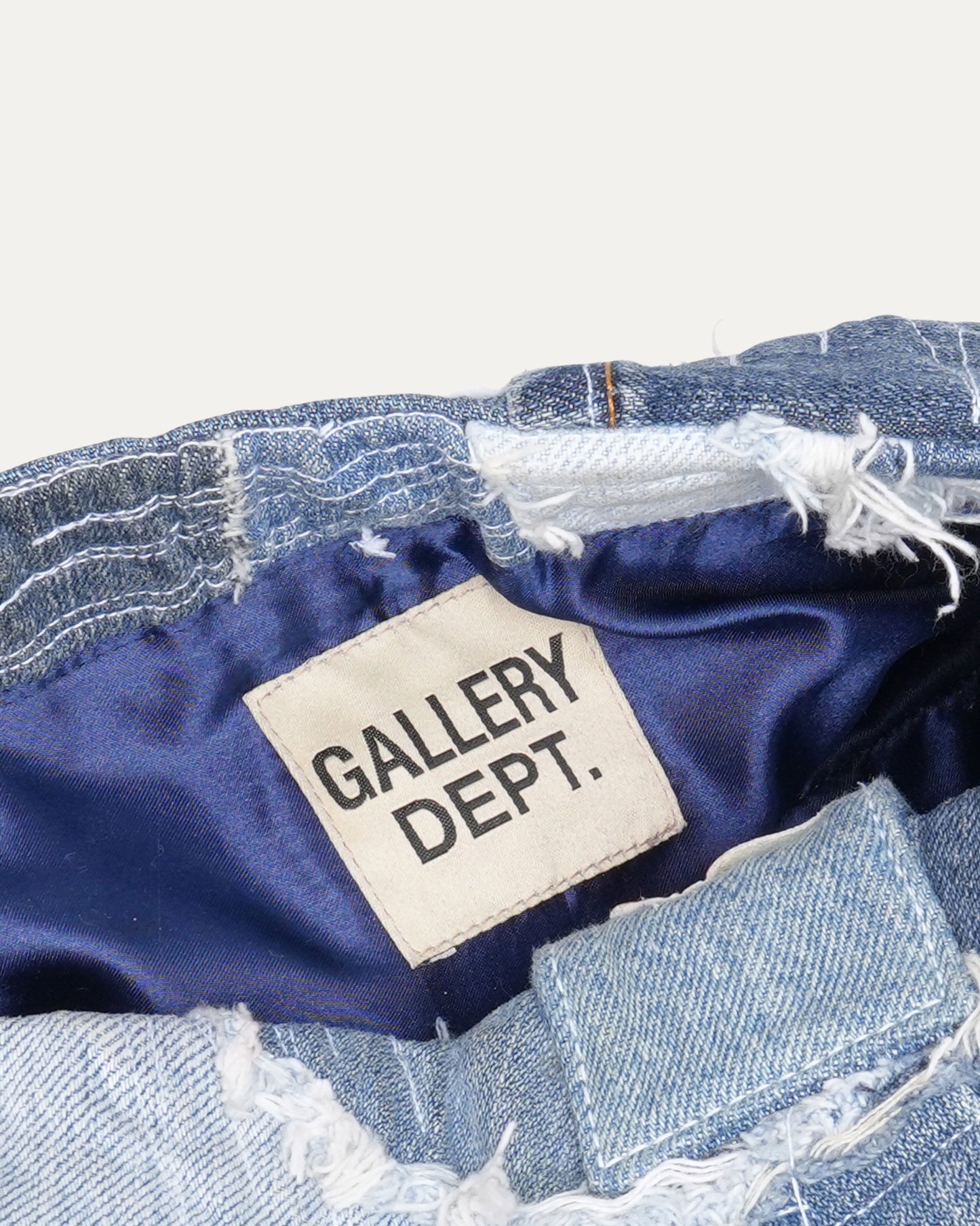 Merci Distressed Upcycled Denim Shoulder Bag