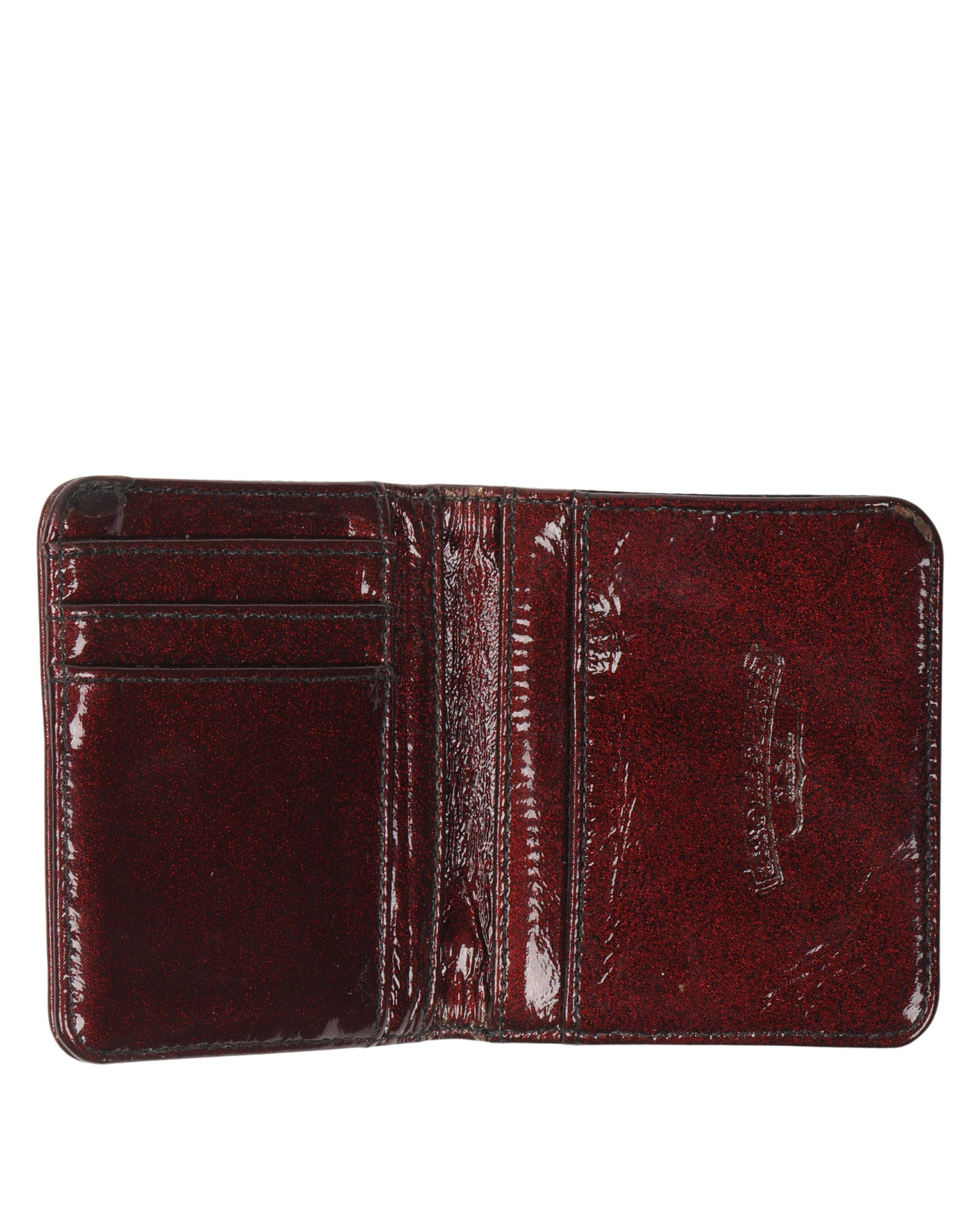 Red Galaxy Cheetah Cross Patch Wallet