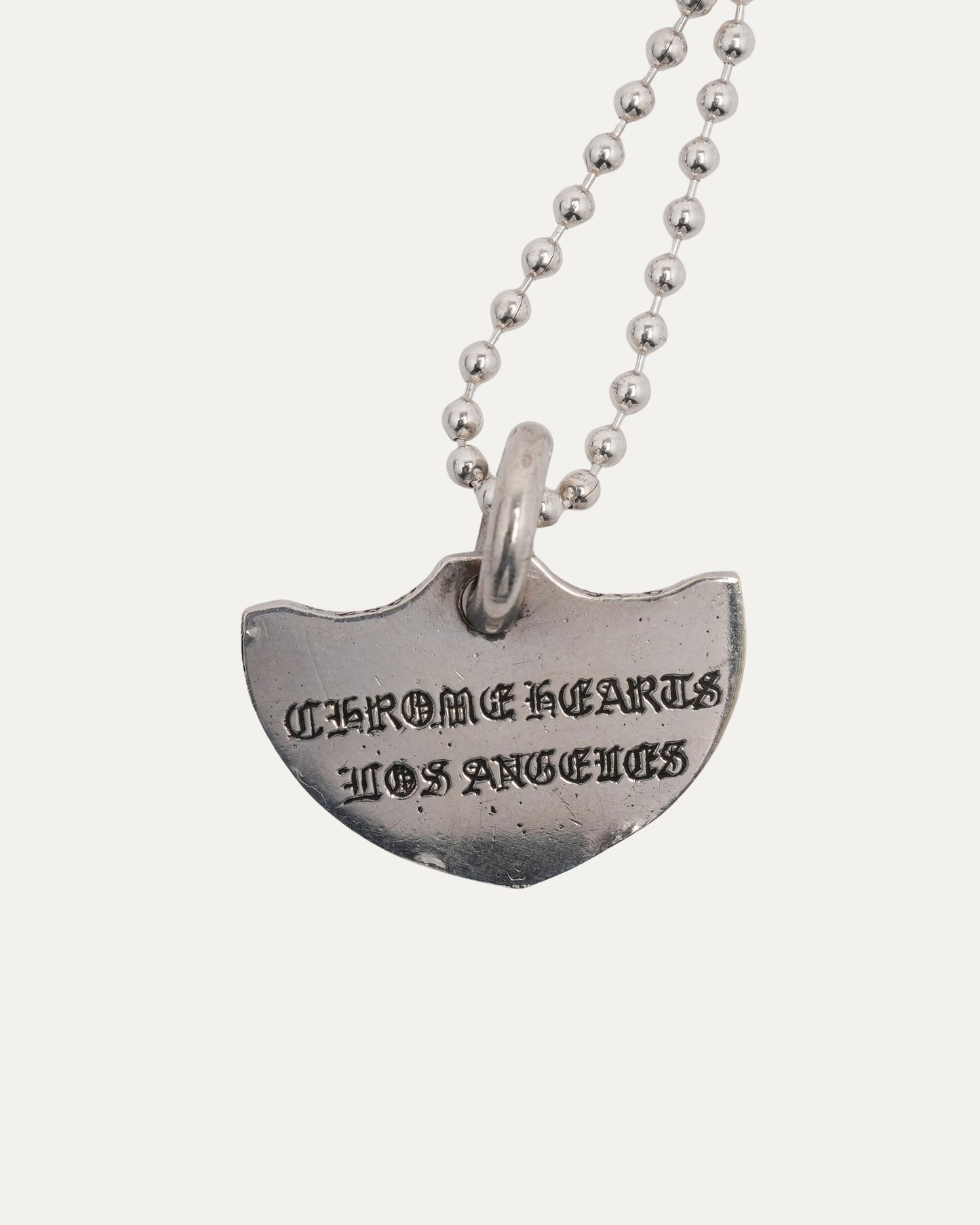 Shield Pendant with Ball Chain