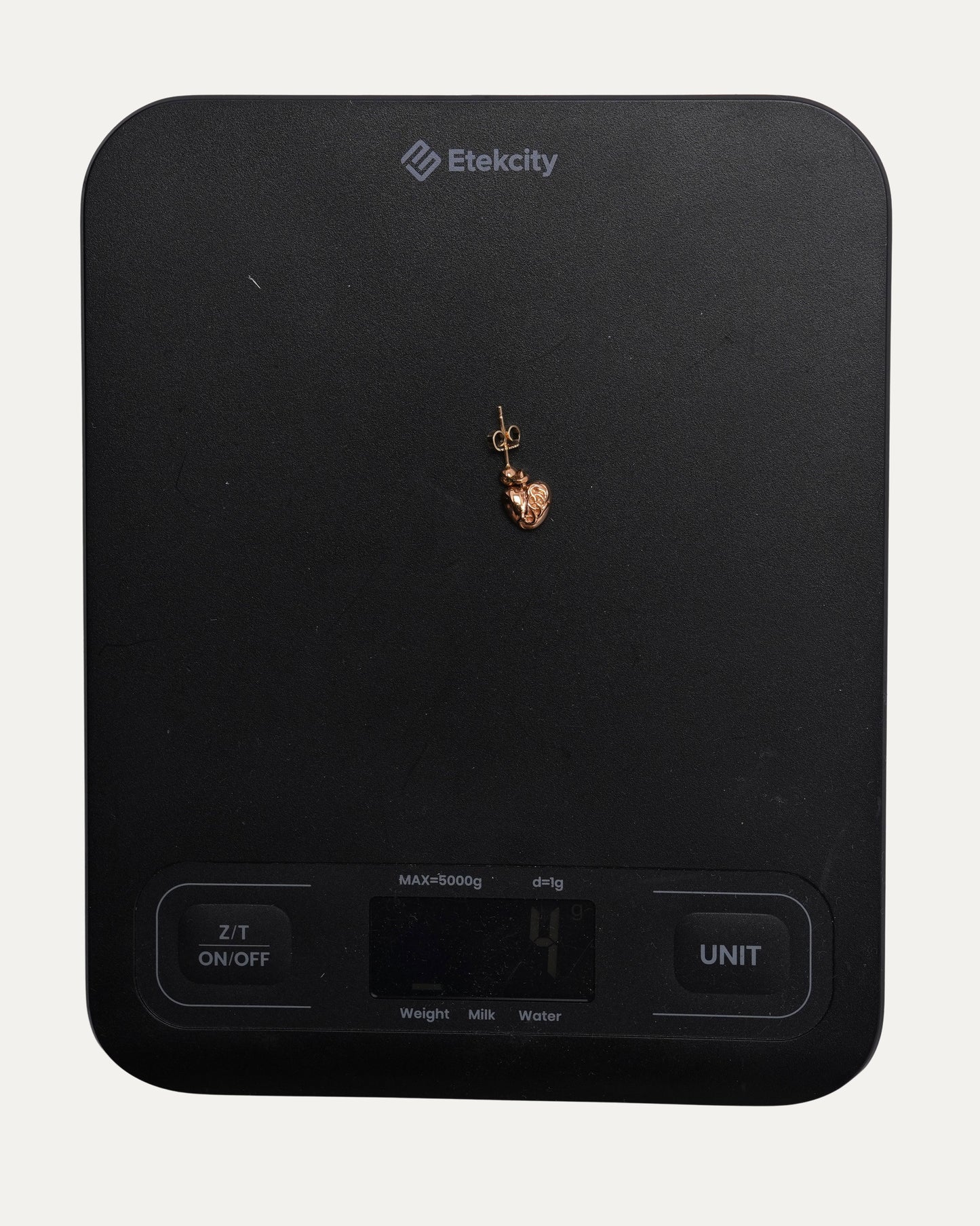 22k Gold Heart Dangling Earring