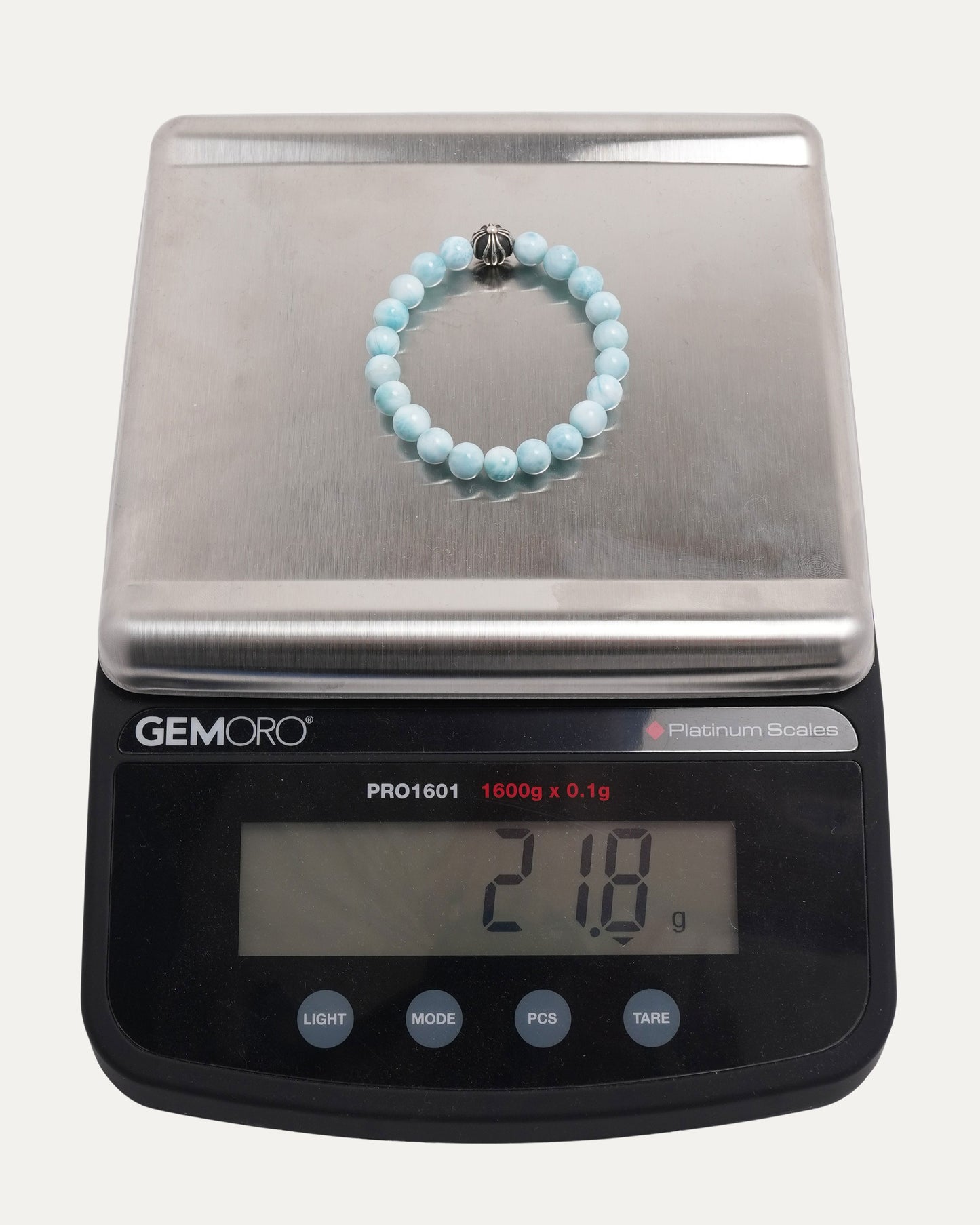 6mm Larimar Plus Ball Bead Bracelet