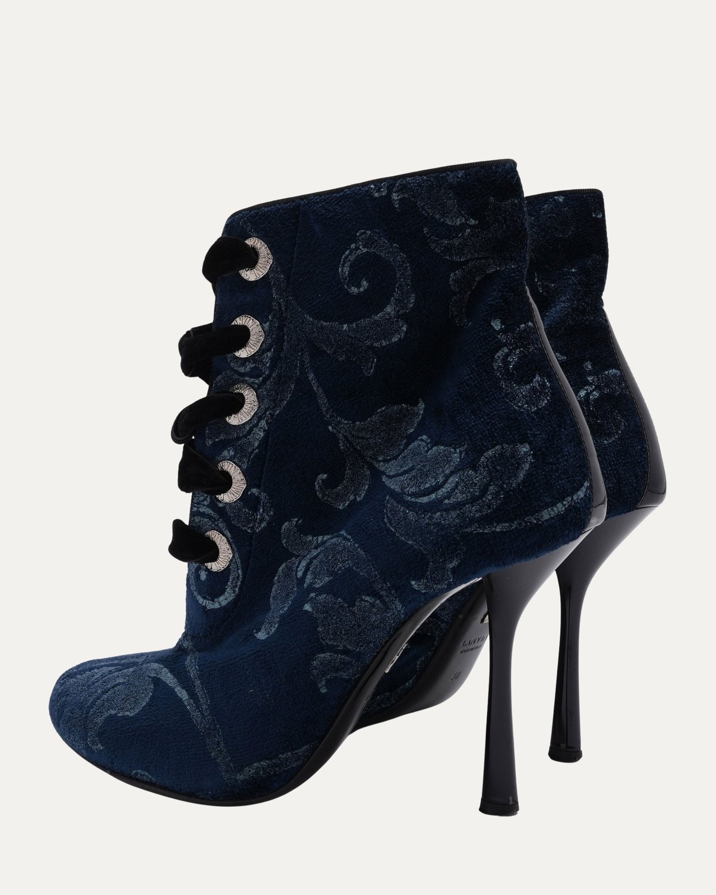 Velvet Lace Up Heels