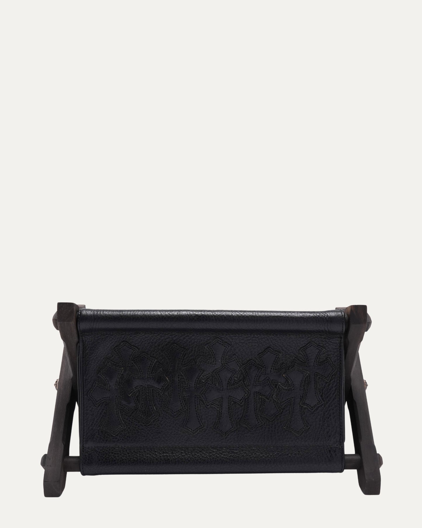 Leather Cross Patch Remote Control Holder