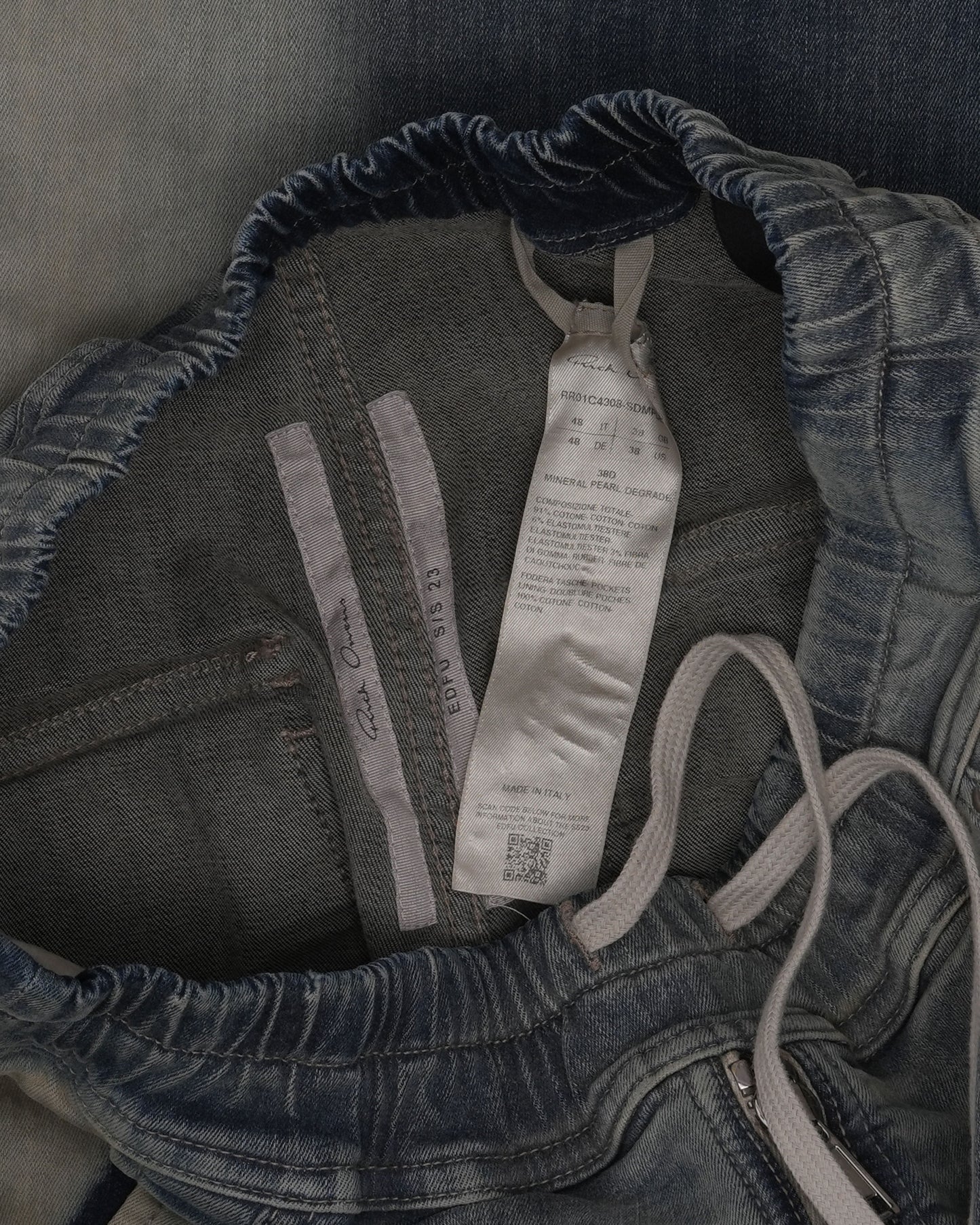 Double Cargo Jumbo Belas Degrade Denim Pants