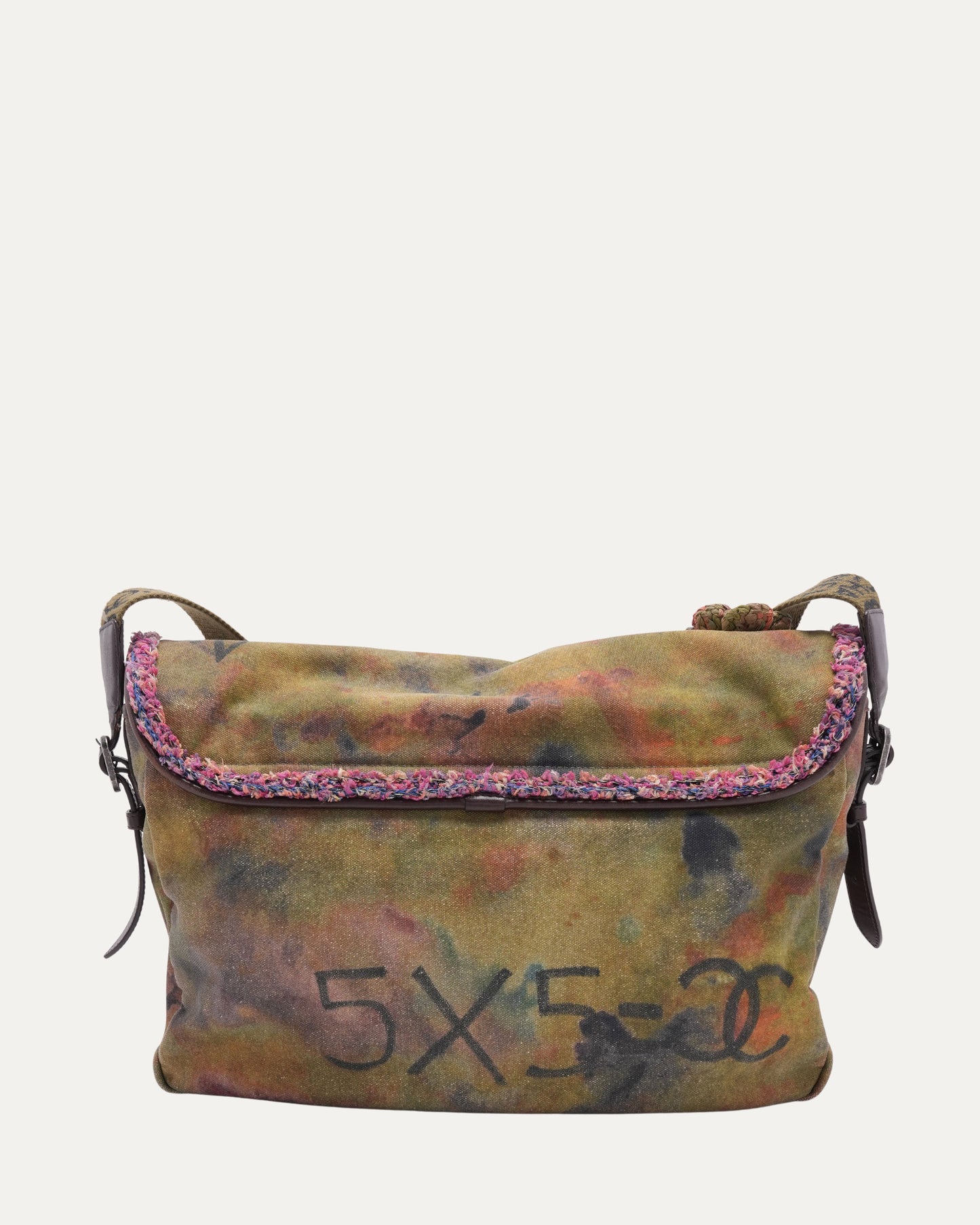 Washed Toile Graffiti On The Pavements Large Messenger Bag