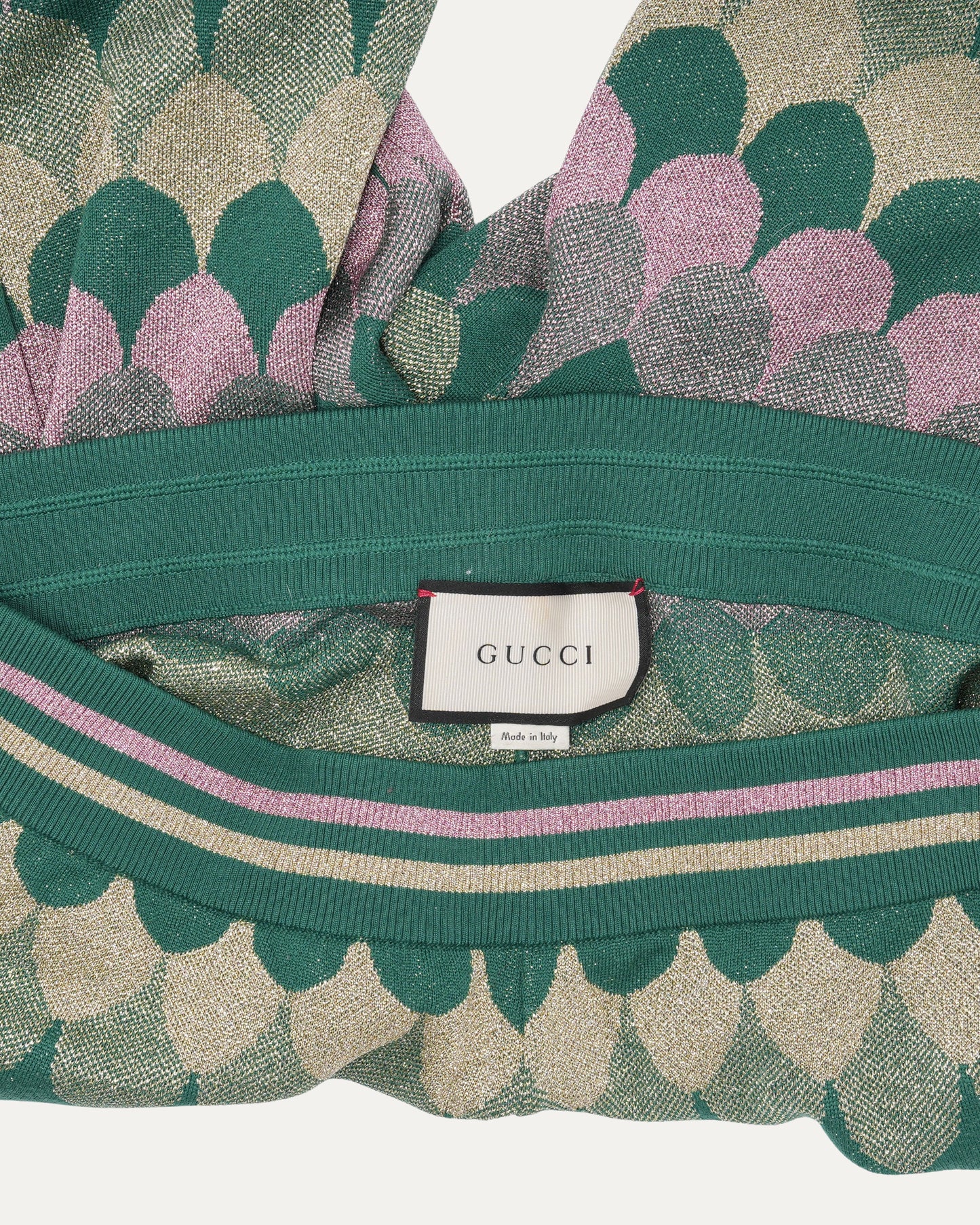 Lamé Wave Jacquard Wool Short