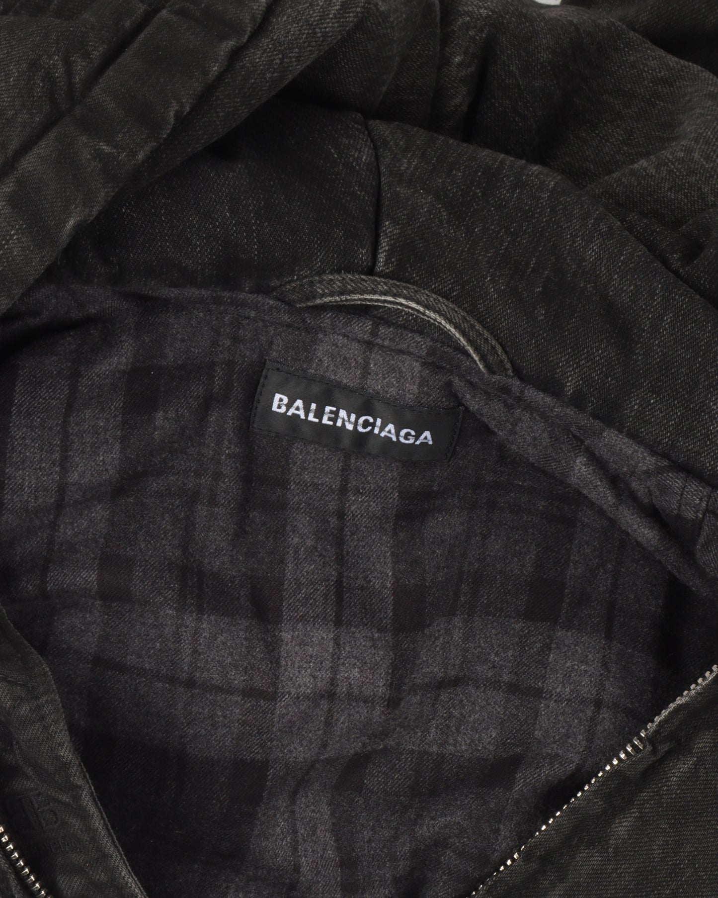 Oversized Denim Hooded Work Jacket