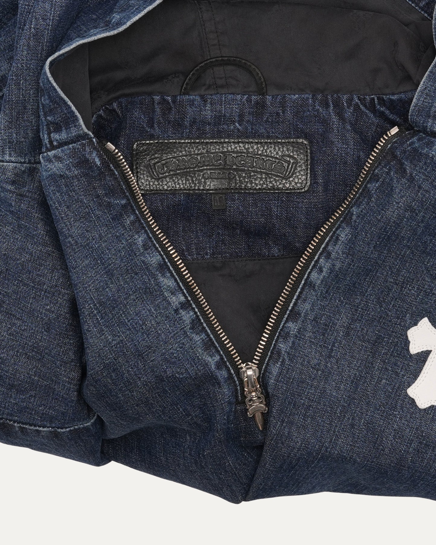 Ruckus Hooded Denim Cross Patch Jacket