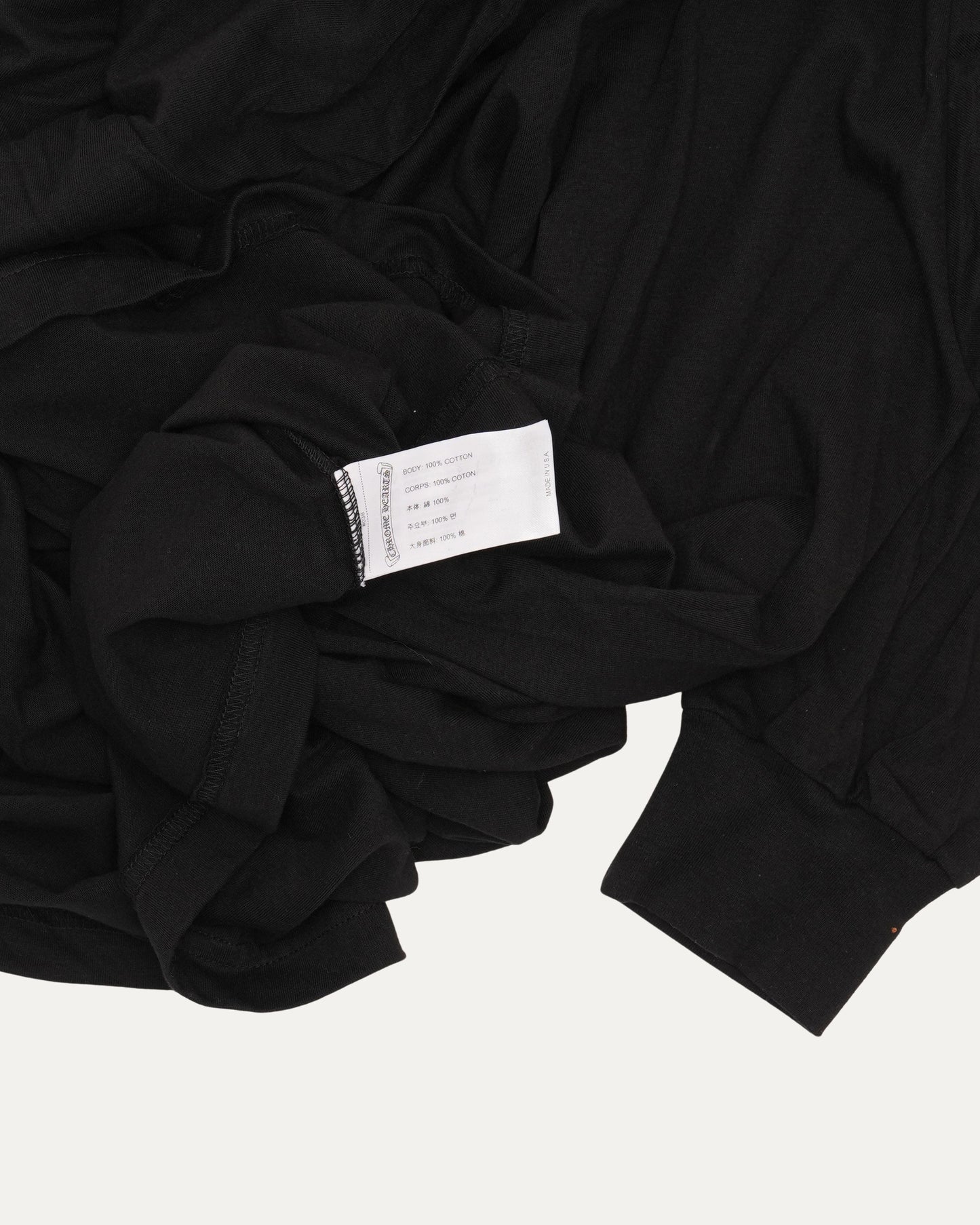 Neck Logo Long Sleeve Pocket T-Shirt