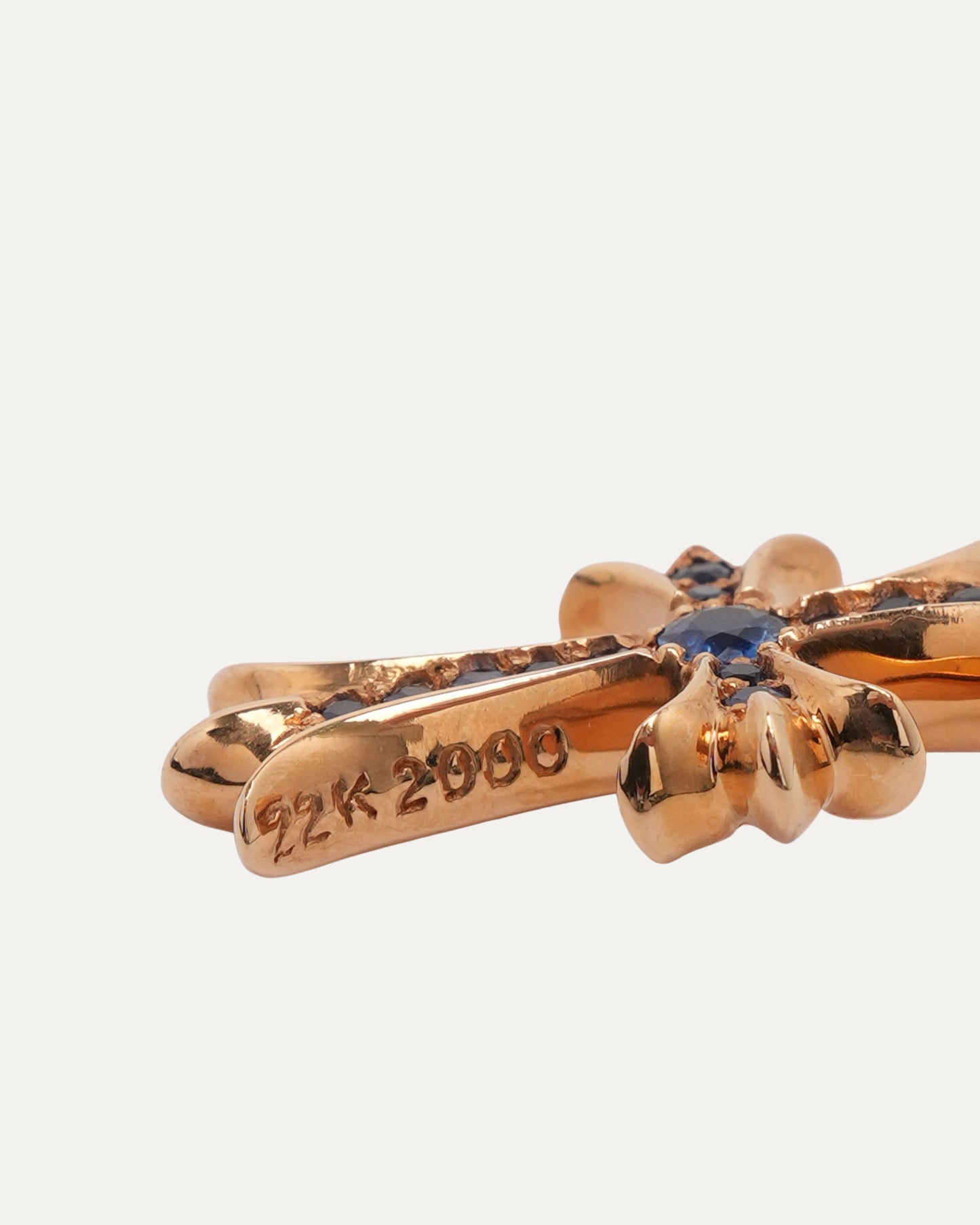 Gold Sapphire Tiny Fat Pendant