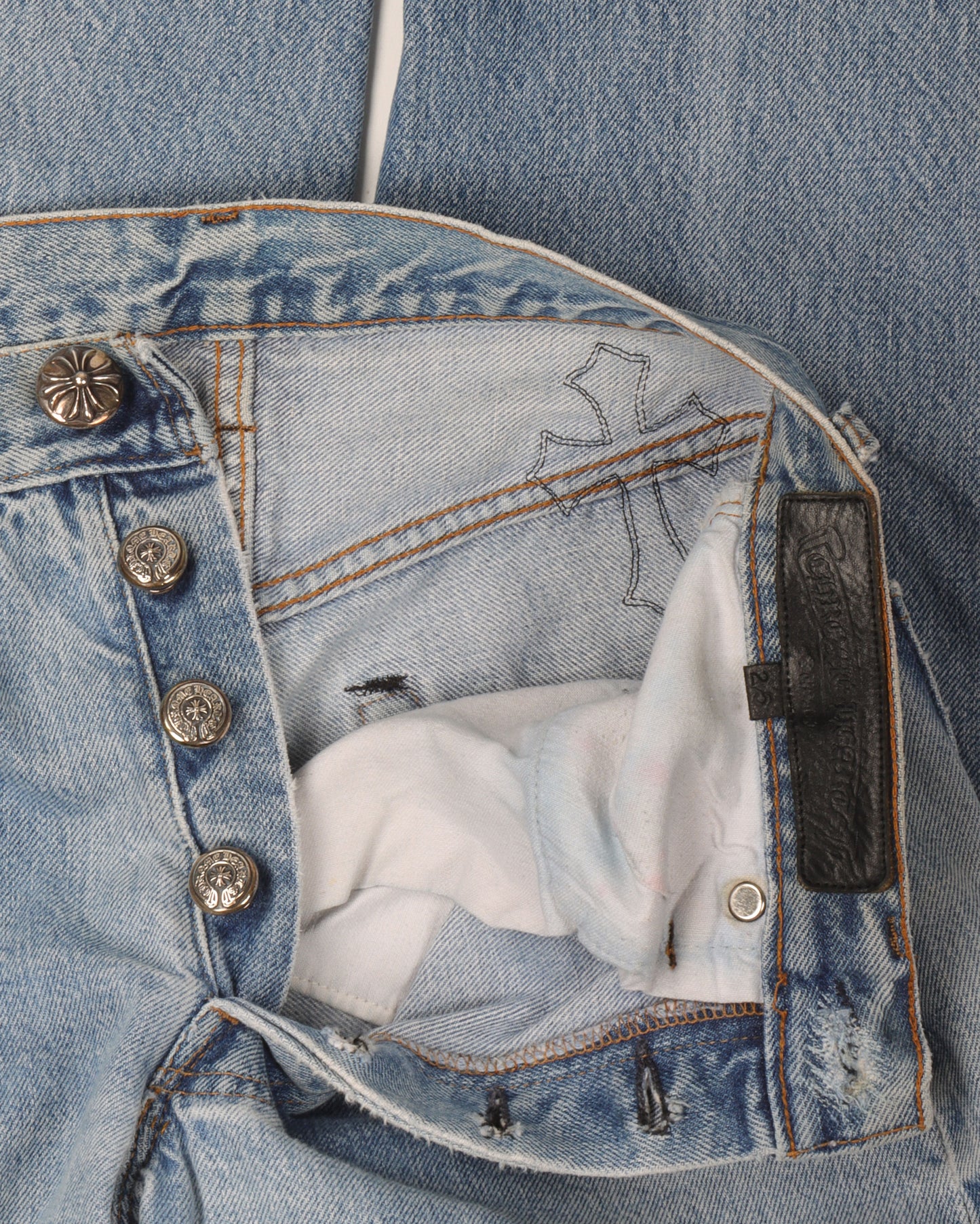 Leopard Cross Patch Jeans