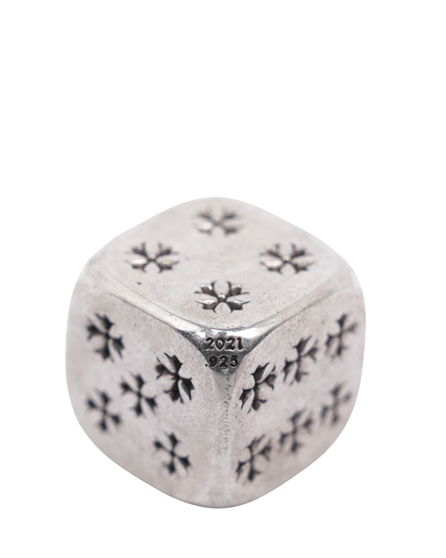 Large Silver Dice Set