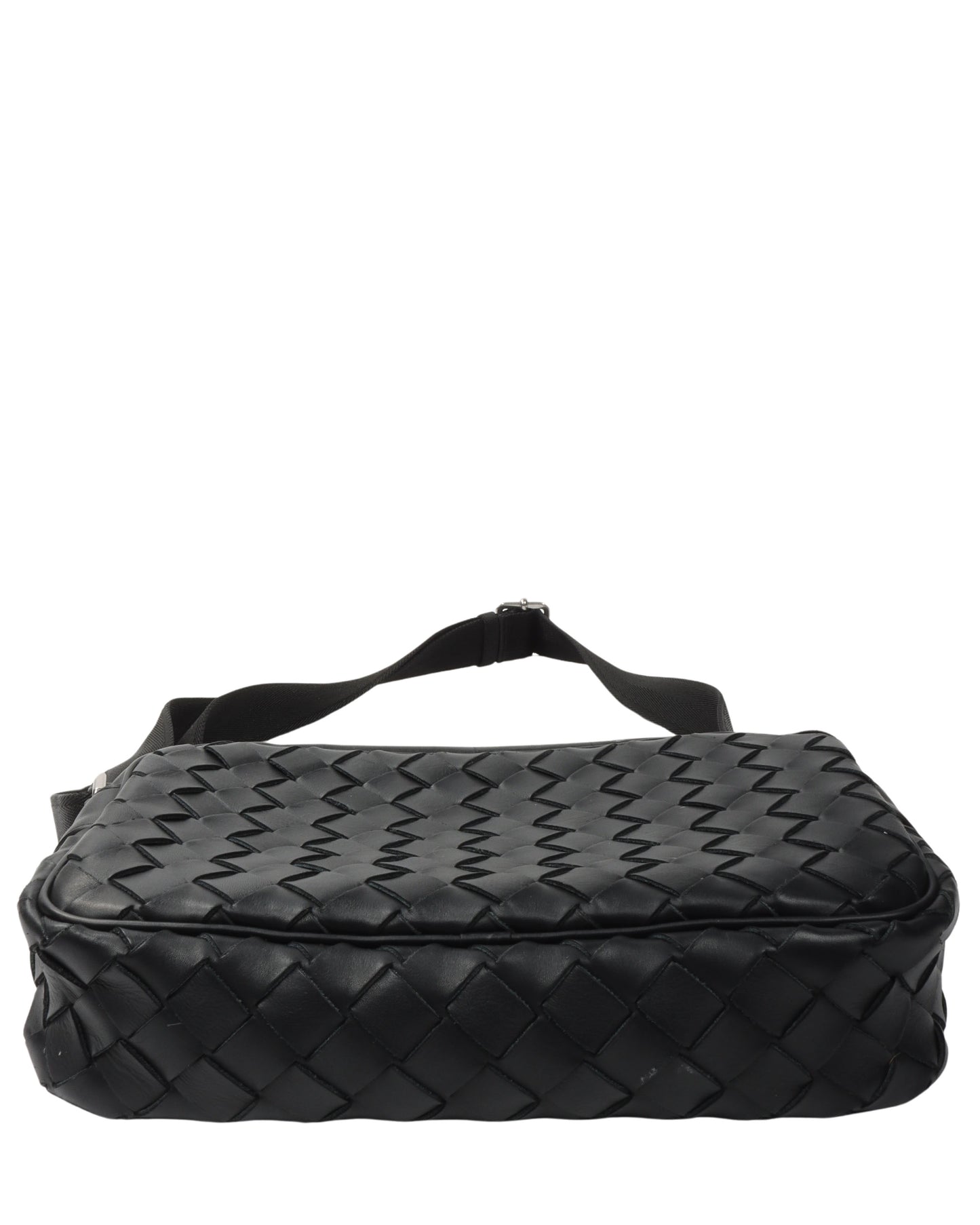 Intrecciato Leather Messenger Bag
