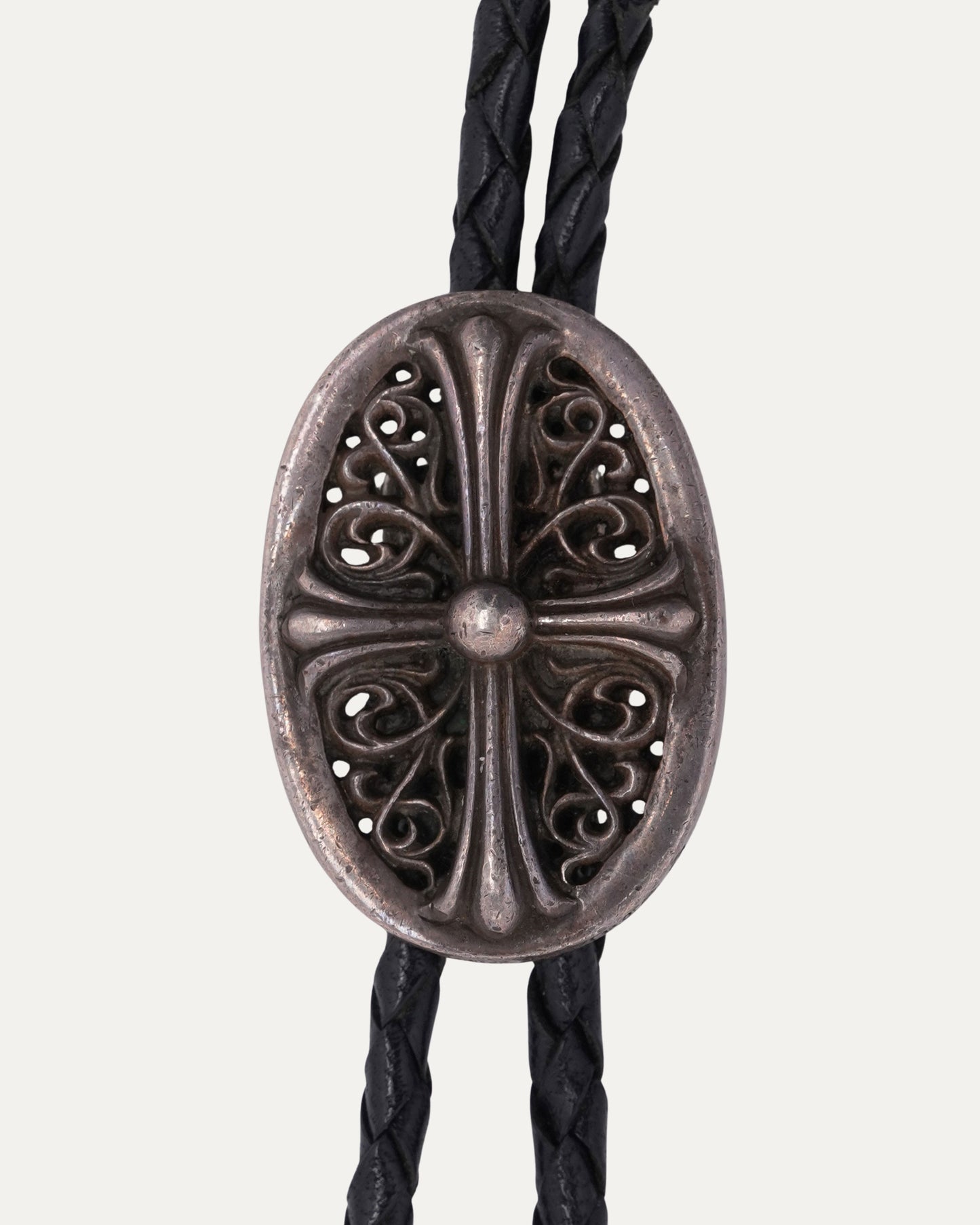 Oval Cross Bolo Tie