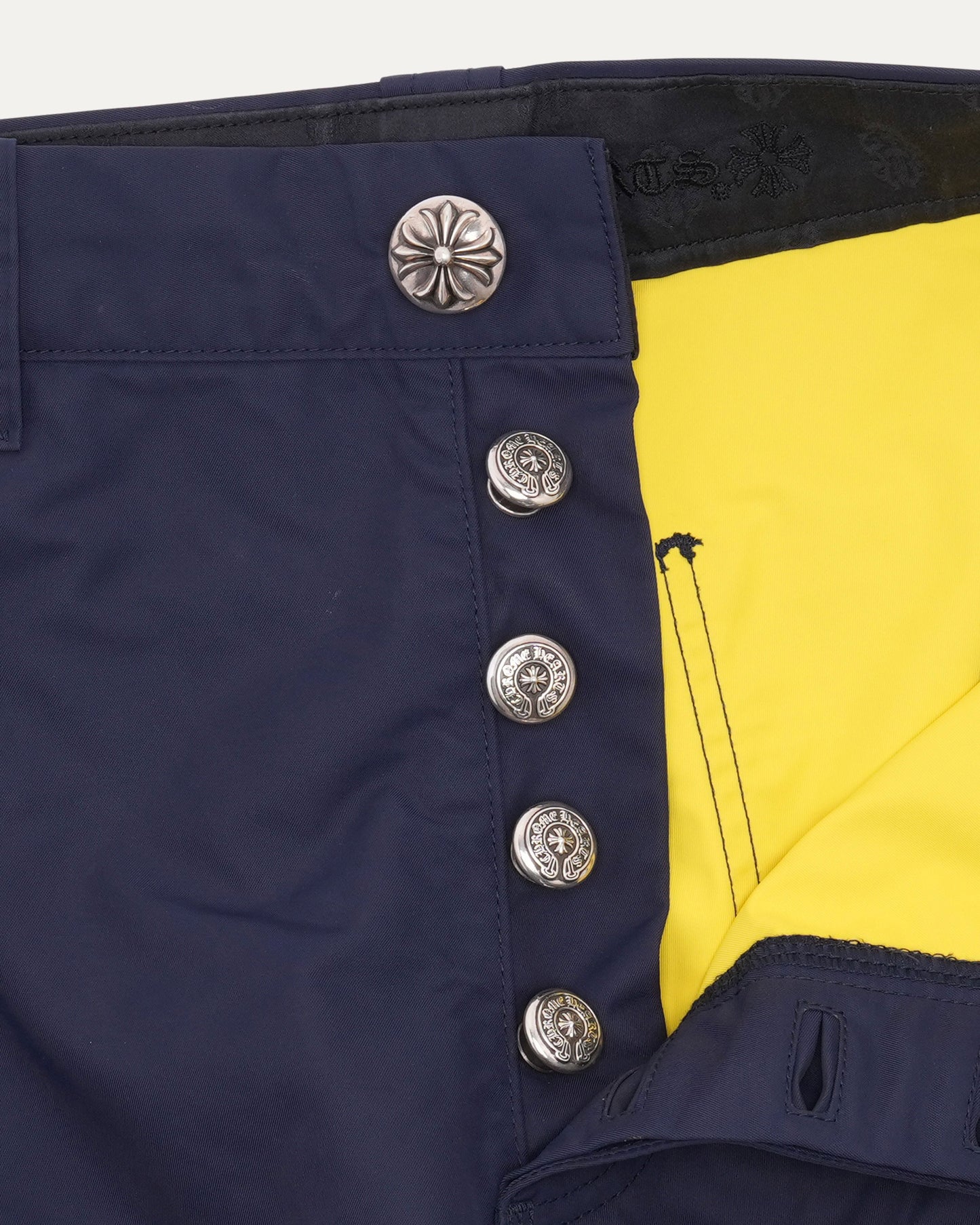 Nylon and Leather Double Knee Shorts