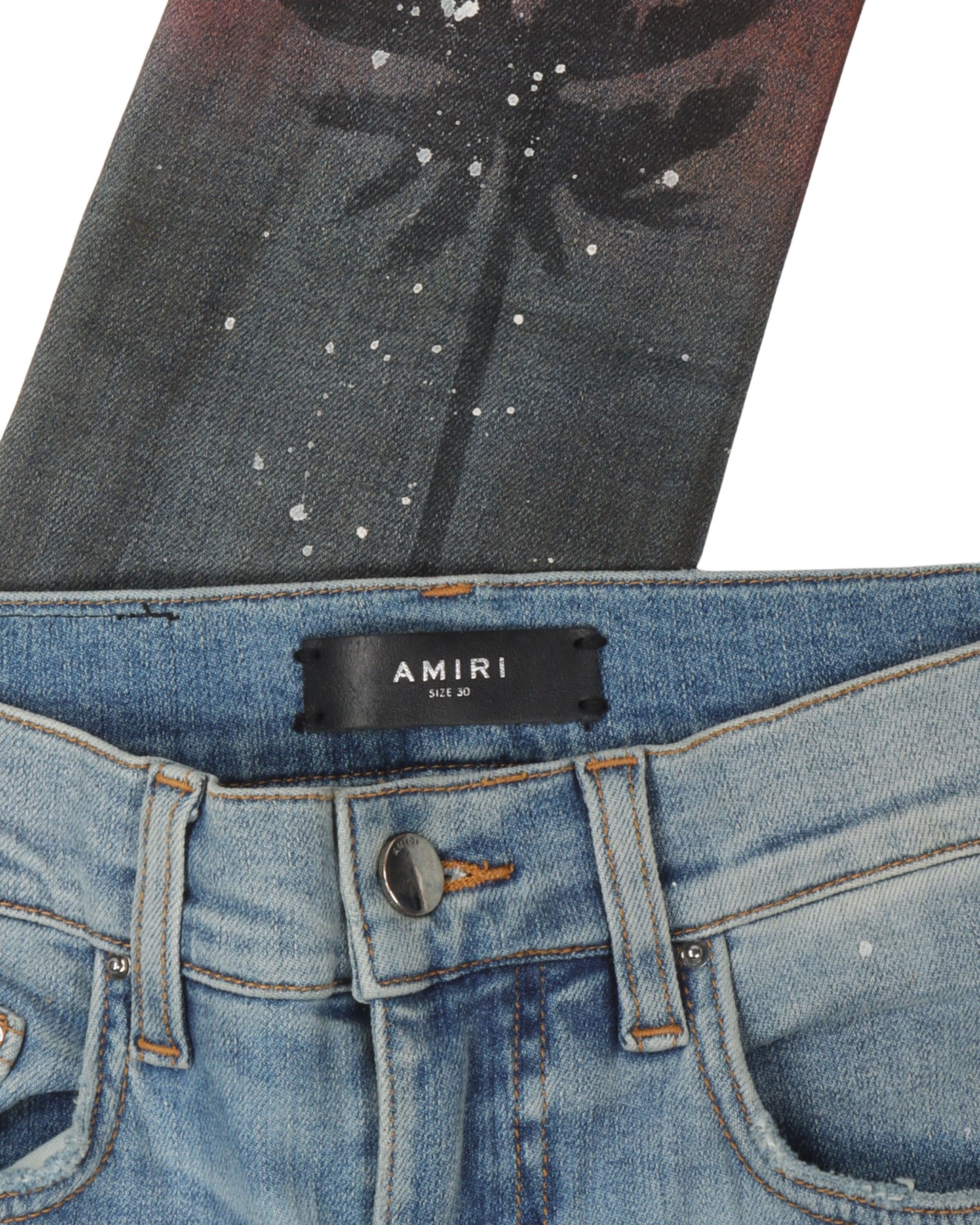 Painted Sunset Knee Rip Jeans