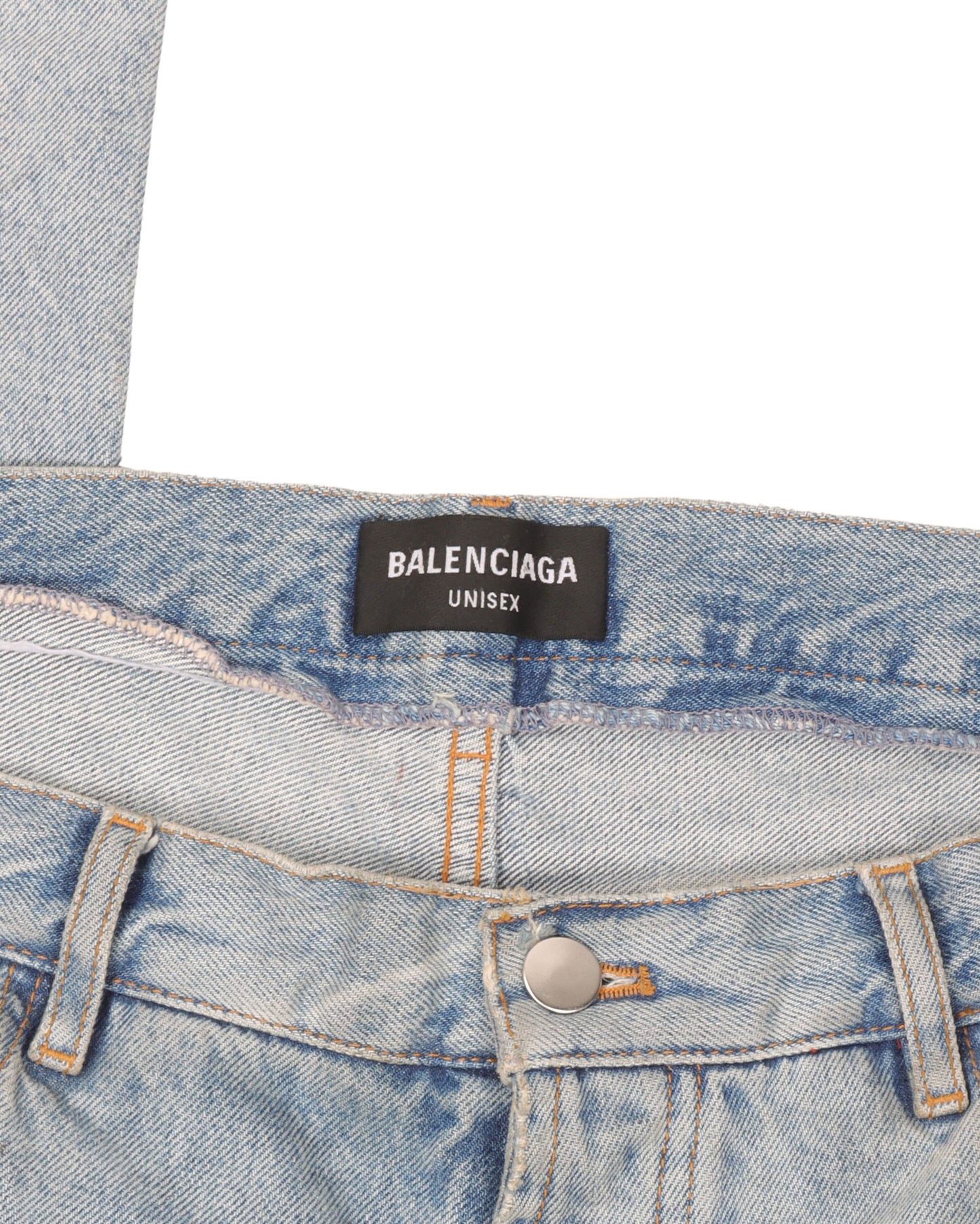 Sample Distressed Straight Leg Jeans