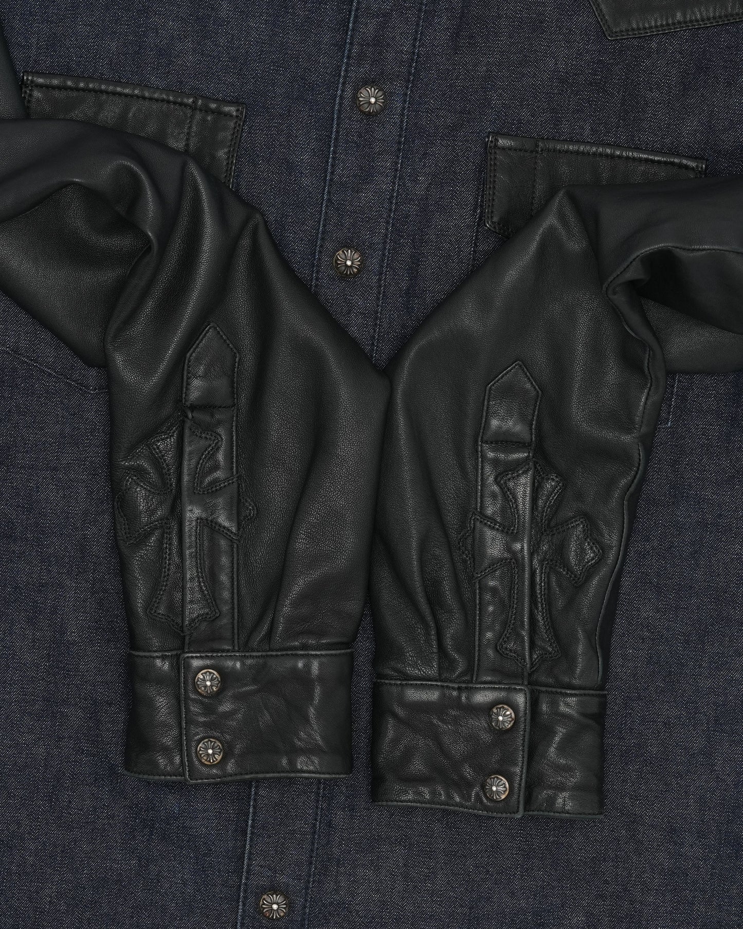 Leather and Denim Shirt