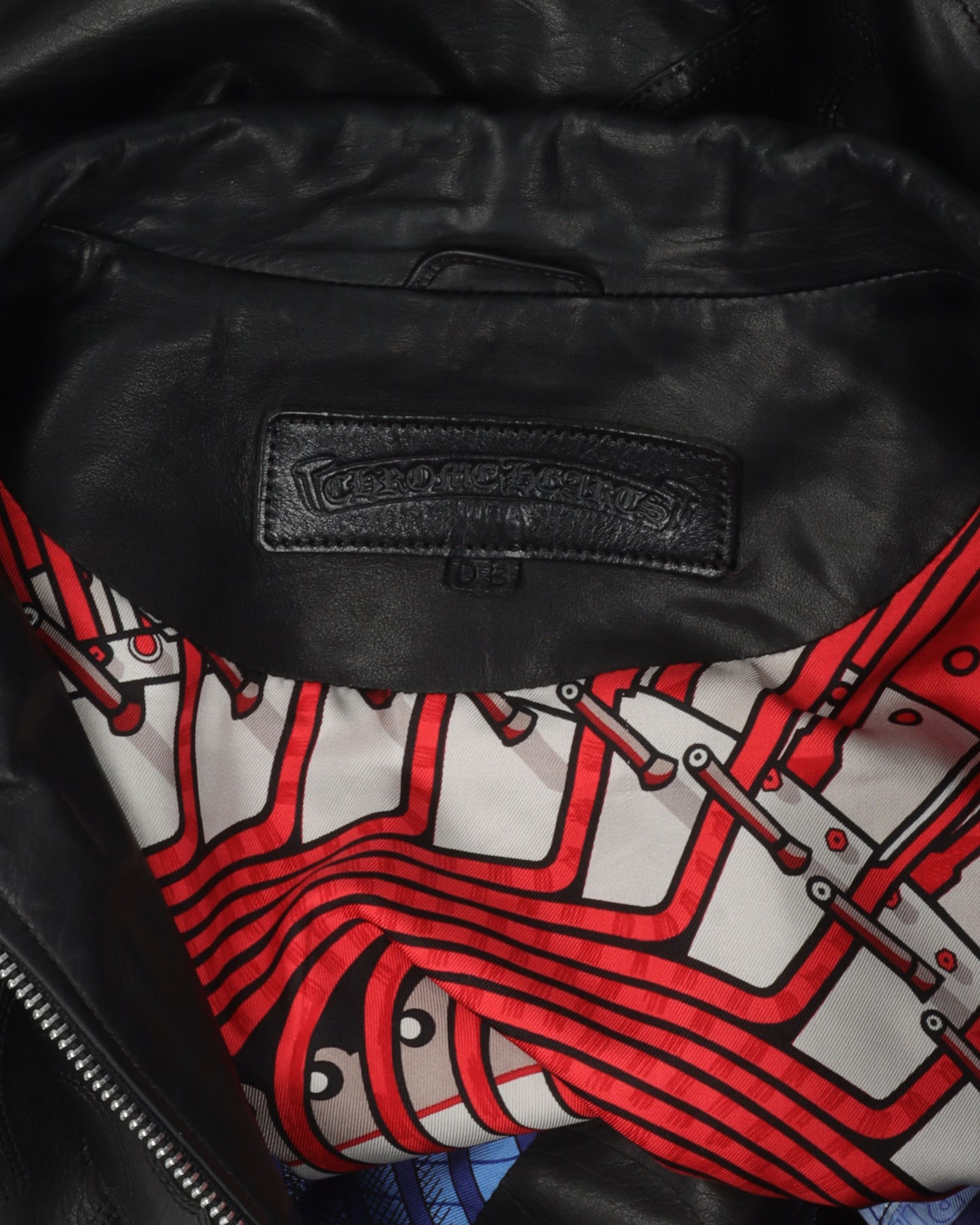 Hermes Lined Leather Fleur Patch Blouson