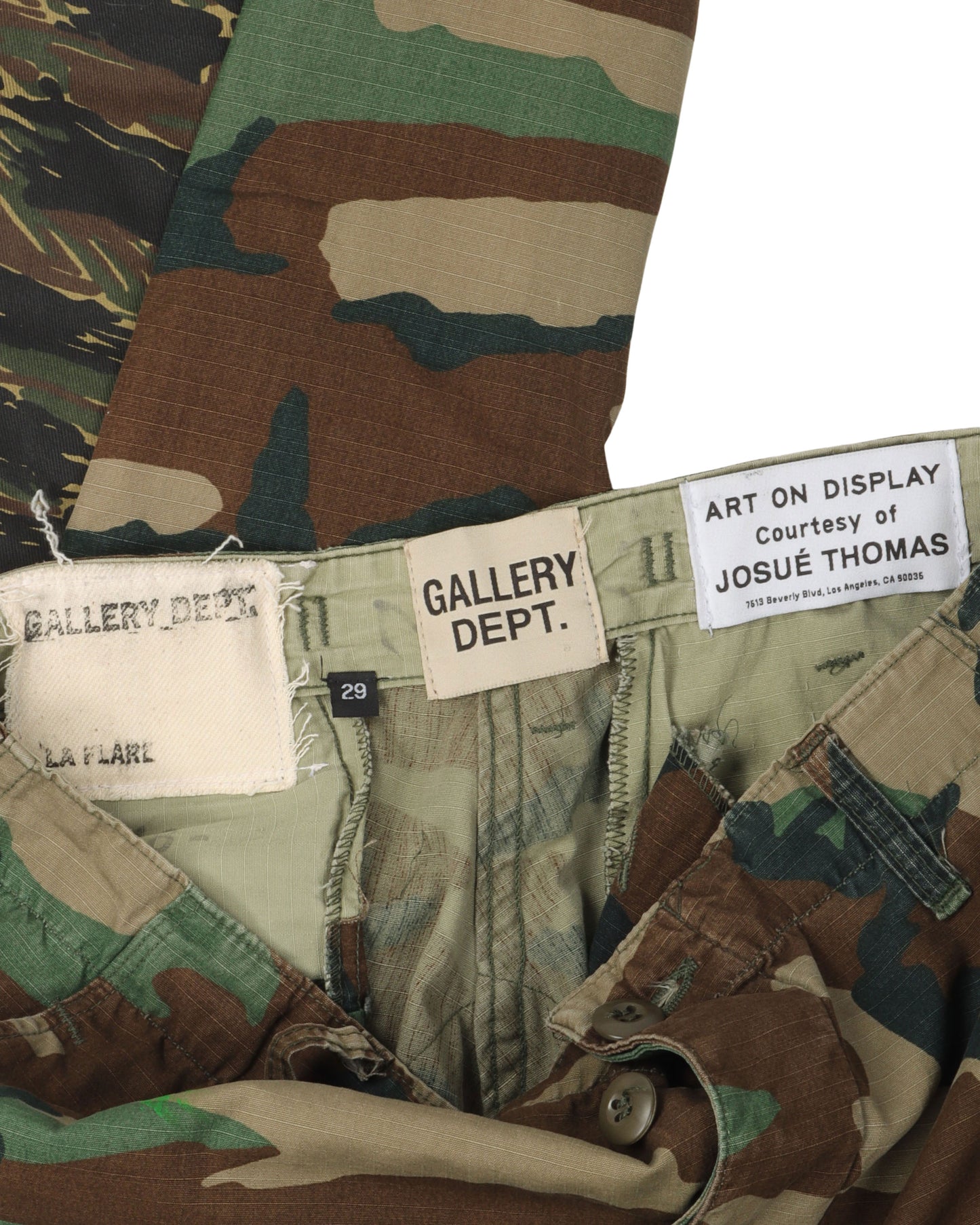 La Flare Camo Cargo pants