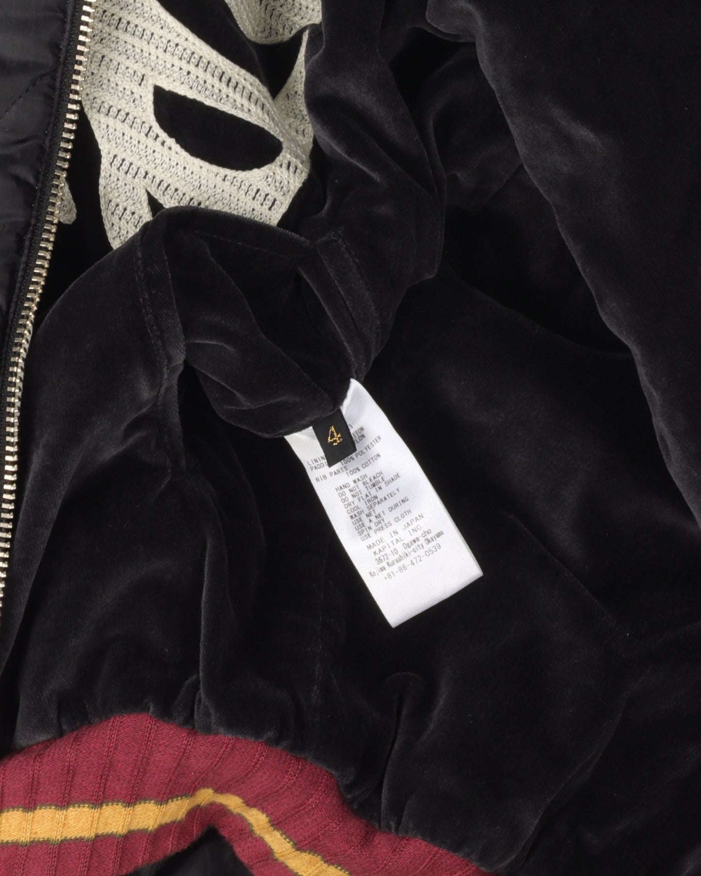 Velveteen Bone Embroidered Souvenir Jacket