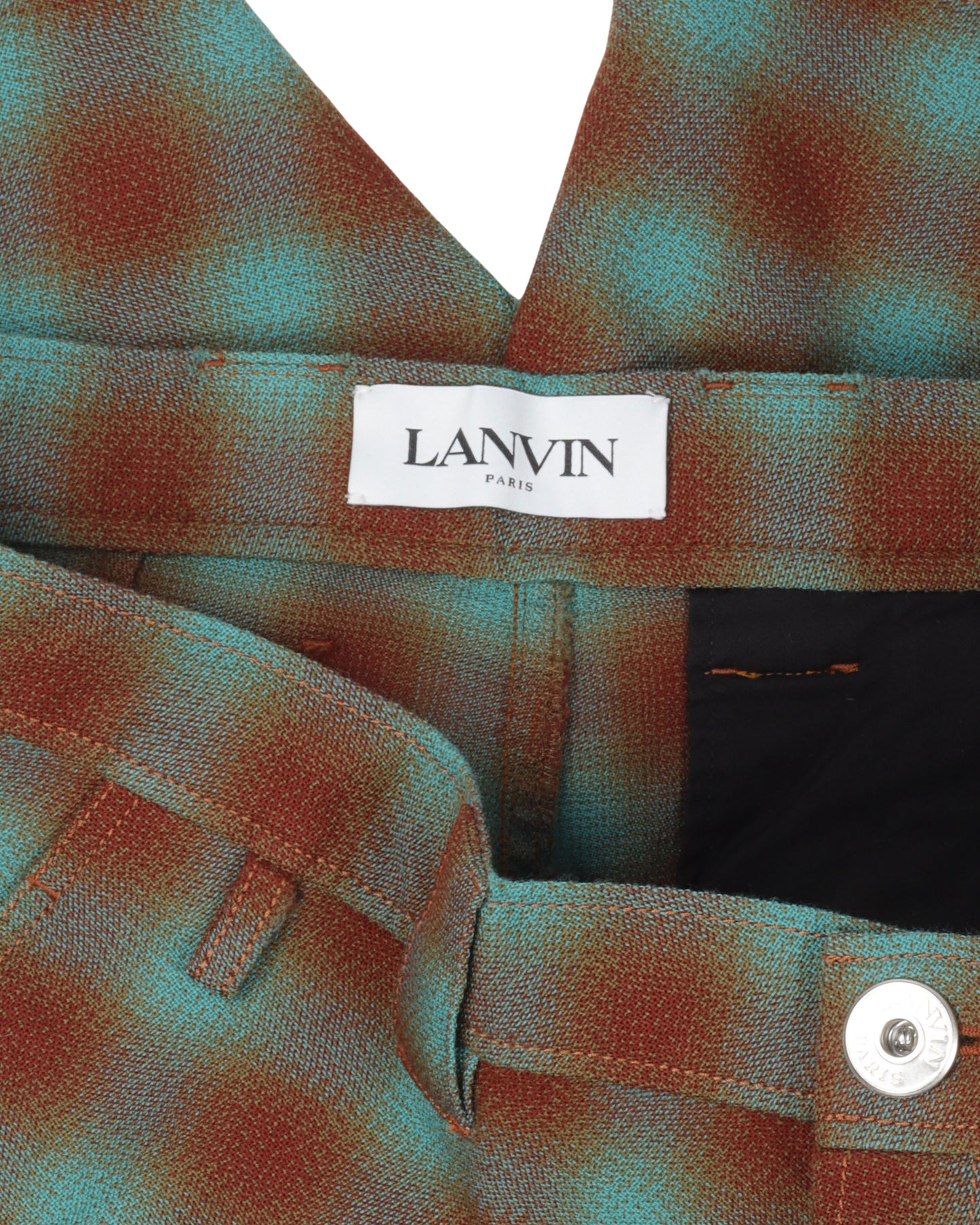 Wool Blurry Plaid Shorts