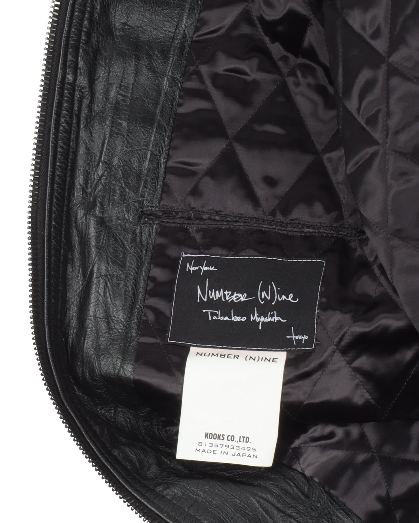 Noir 04 Leather Zip-Up Trucker Jacket