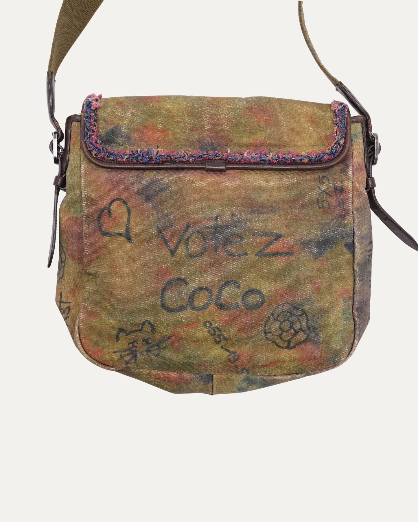 Washed Toile Graffiti On The Pavements Small Messenger Bag