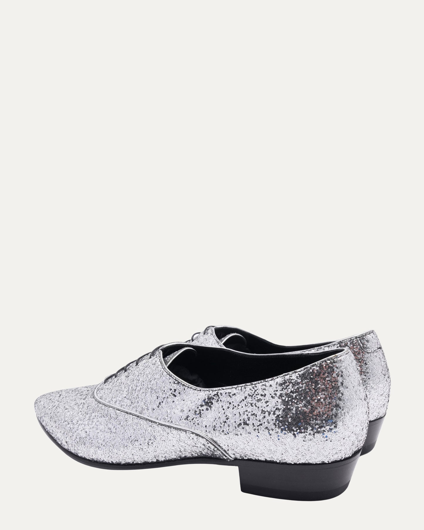 Silver Glitter Oxford Derbys