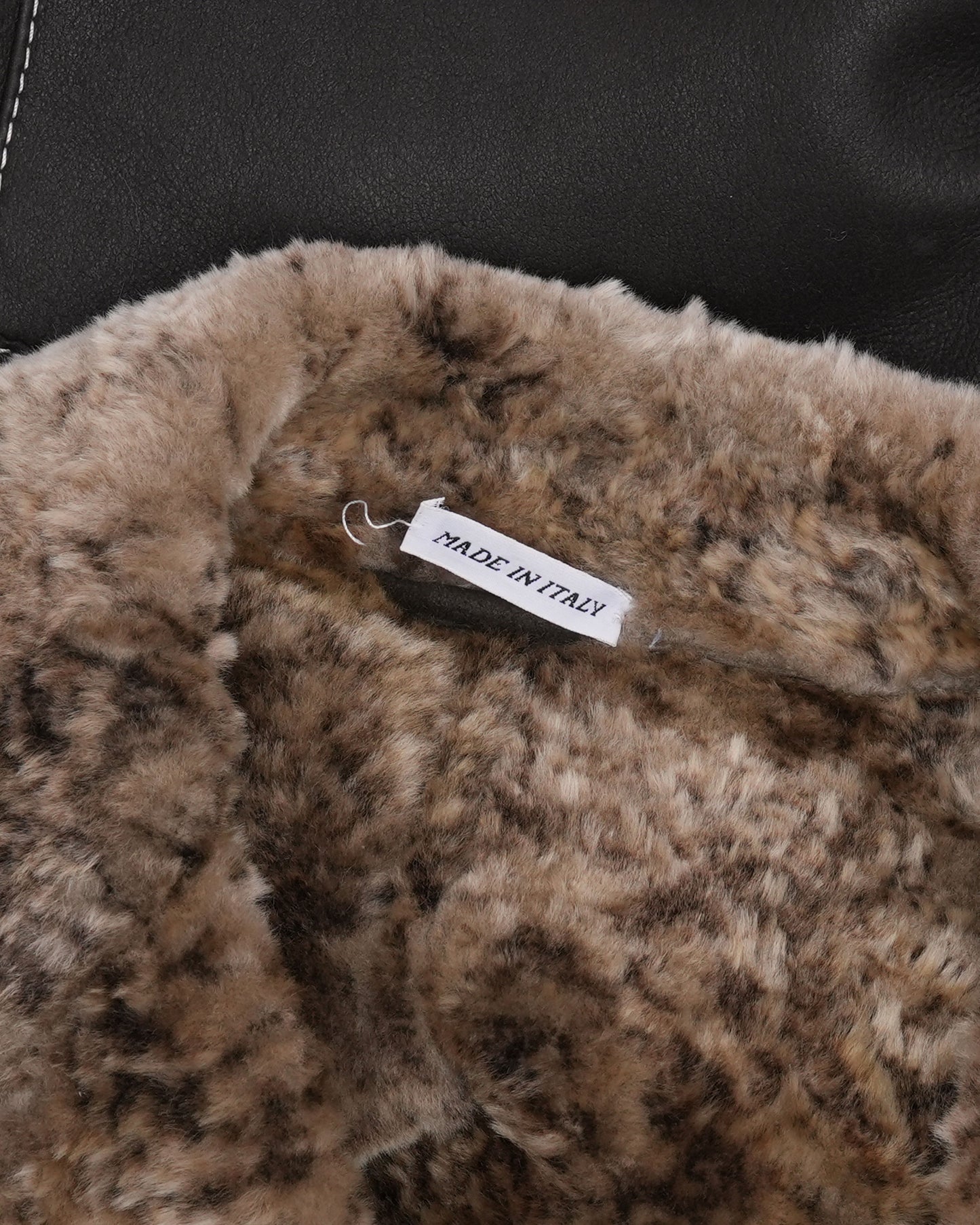 Shearling Lined Leather Coat