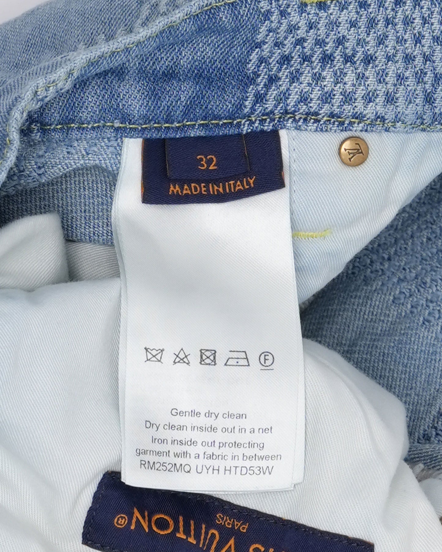 Damier 3D Light Denim Shorts