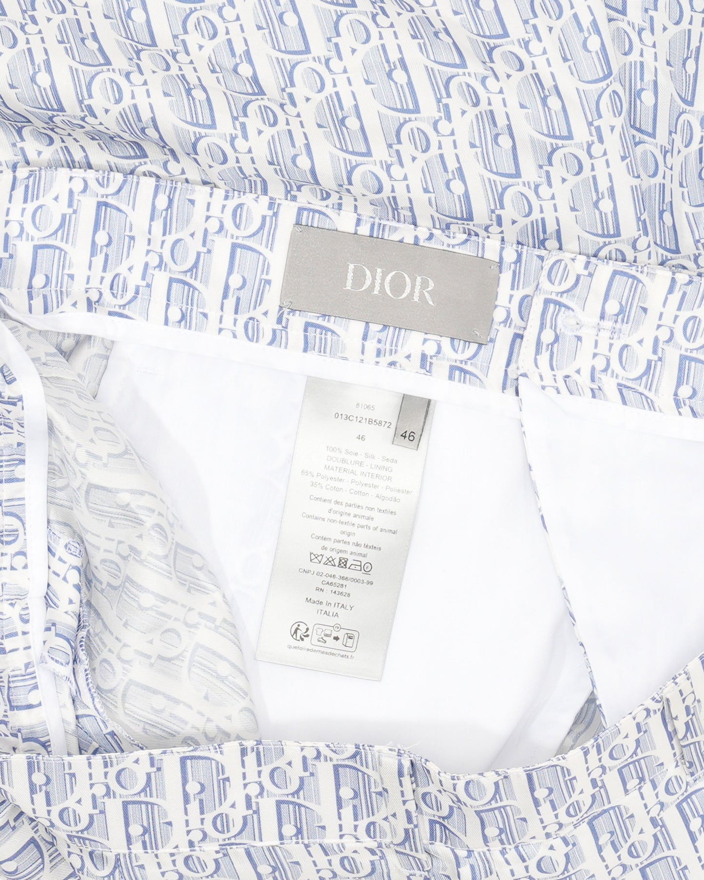 Oblique Monogram Silk Shorts