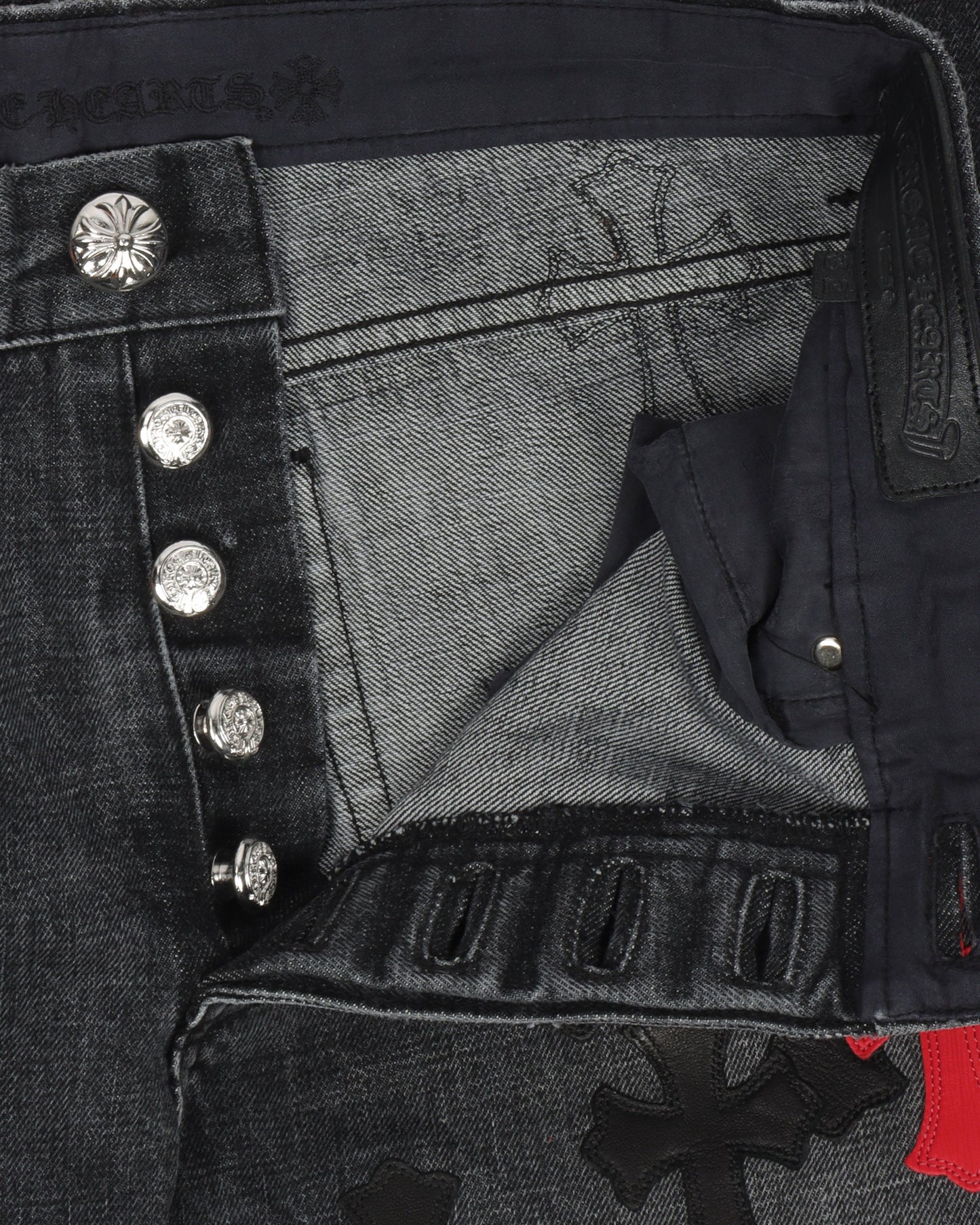 Multicolor Cross Patch Jeans