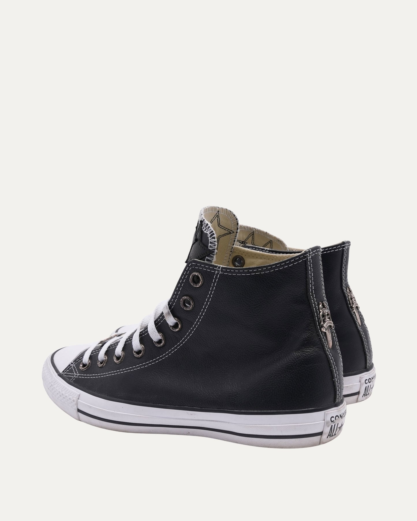 Star Patch Leather Converse Chuck Taylor Sneakers
