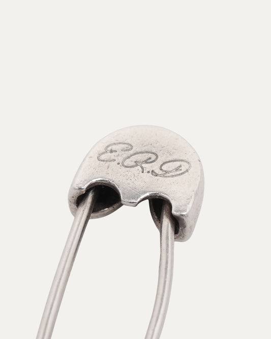 Engraved Silver Safety Pin