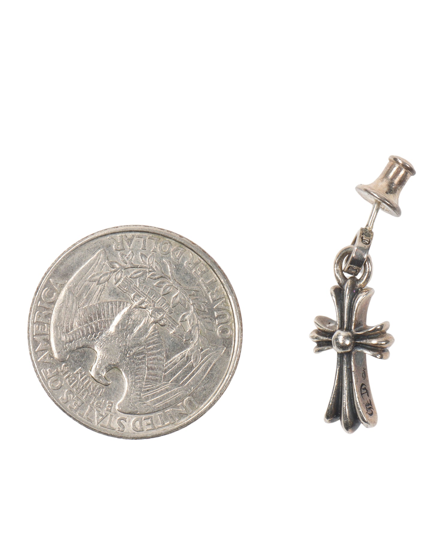 Medium Dangling Cross Earring